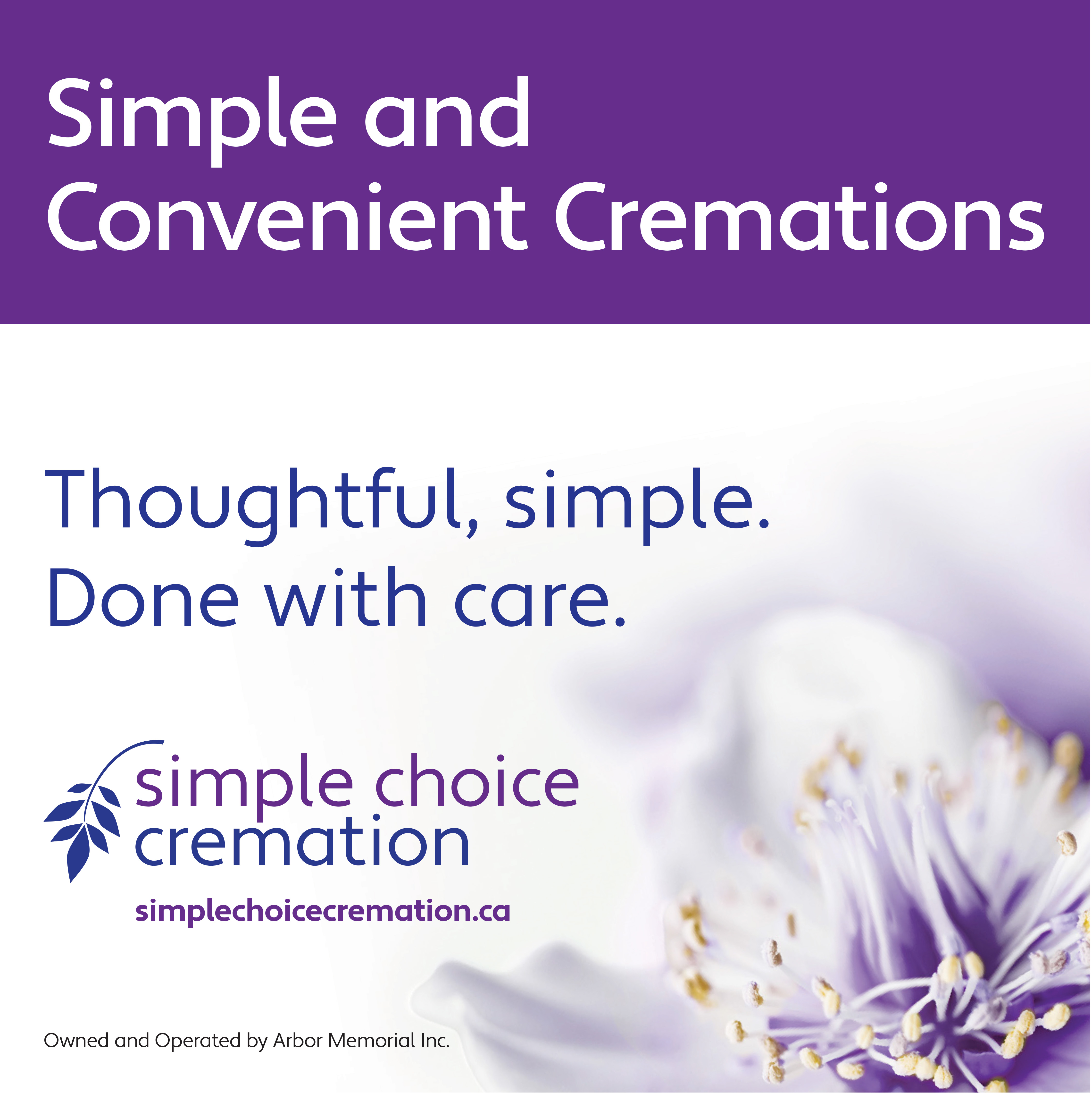 Simple Choice Cremation Funeral Home ad creative