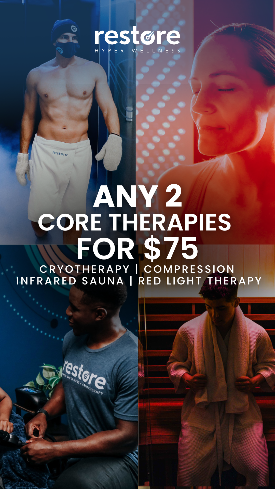 Choose 2 Wellness Therapies for Just $75!