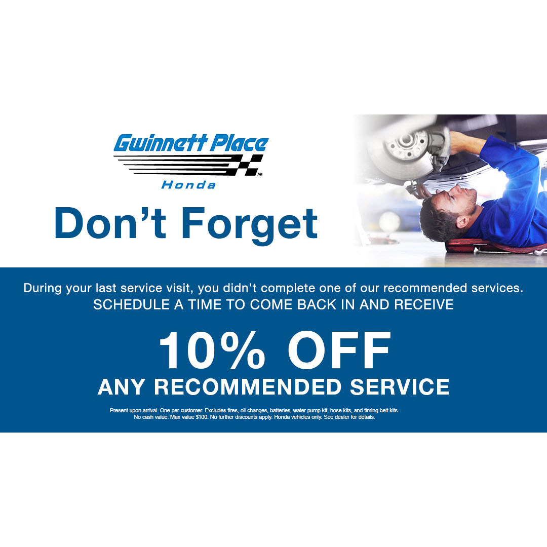 Gwinnett Place Honda Auto Dealer ad creative