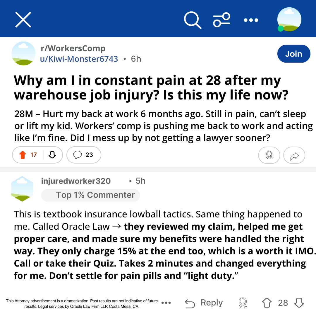 Oracle Law Firm - Accident & Injury Attorneys Personal Injury ad creative