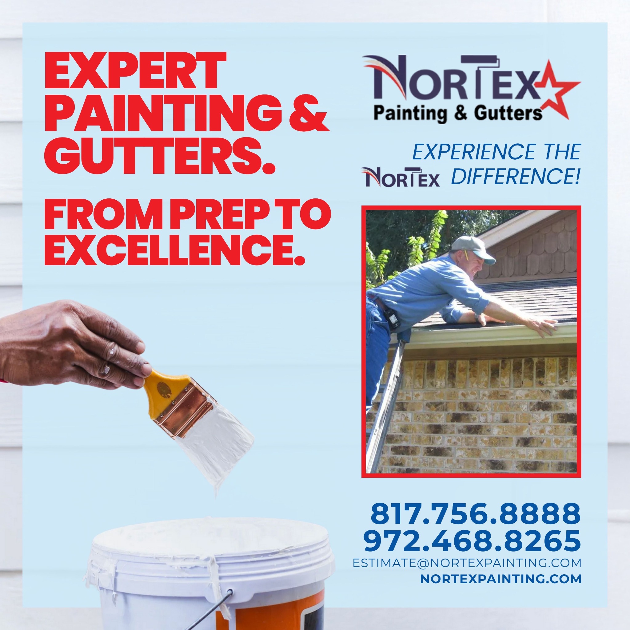 NorTex Painting and Gutters Painter ad creative