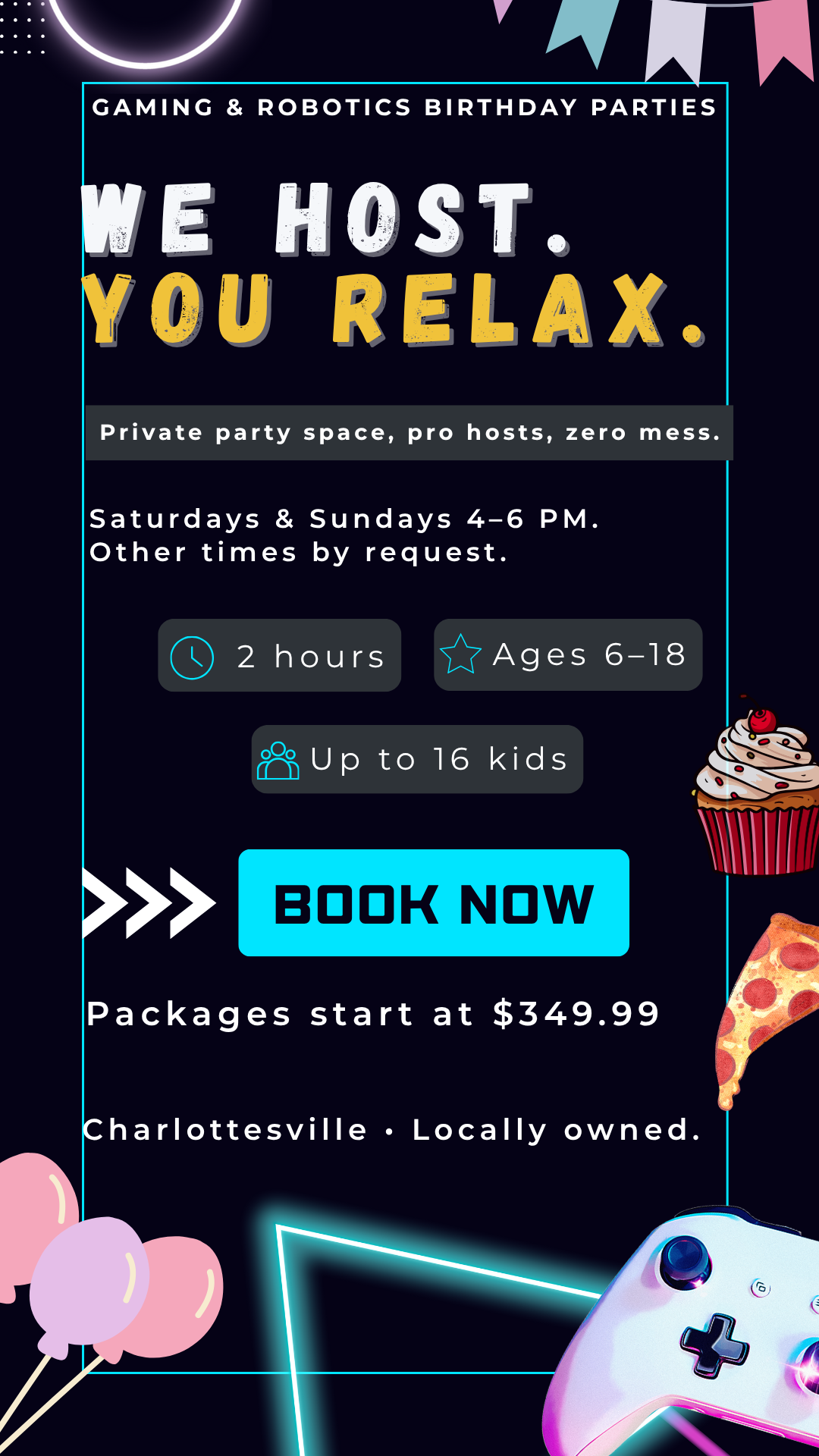 Gaming & Robotics Birthday Parties