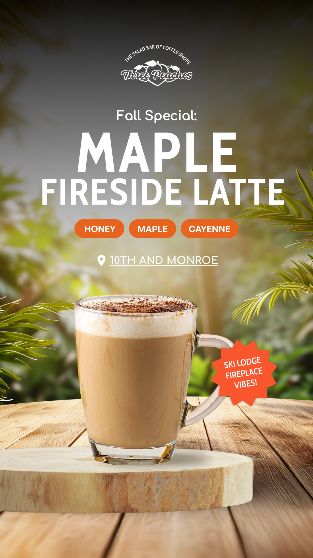 Three Peaches Gelato and Coffee Restaurant ad creative