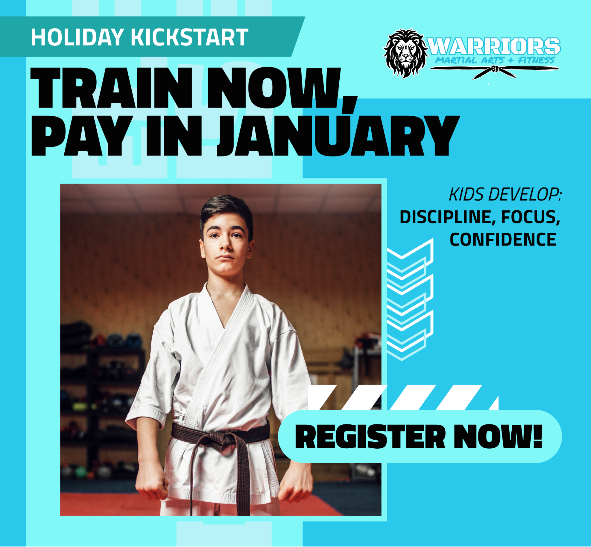 Warriors Martial Arts & Fitness Martial Arts ad creative