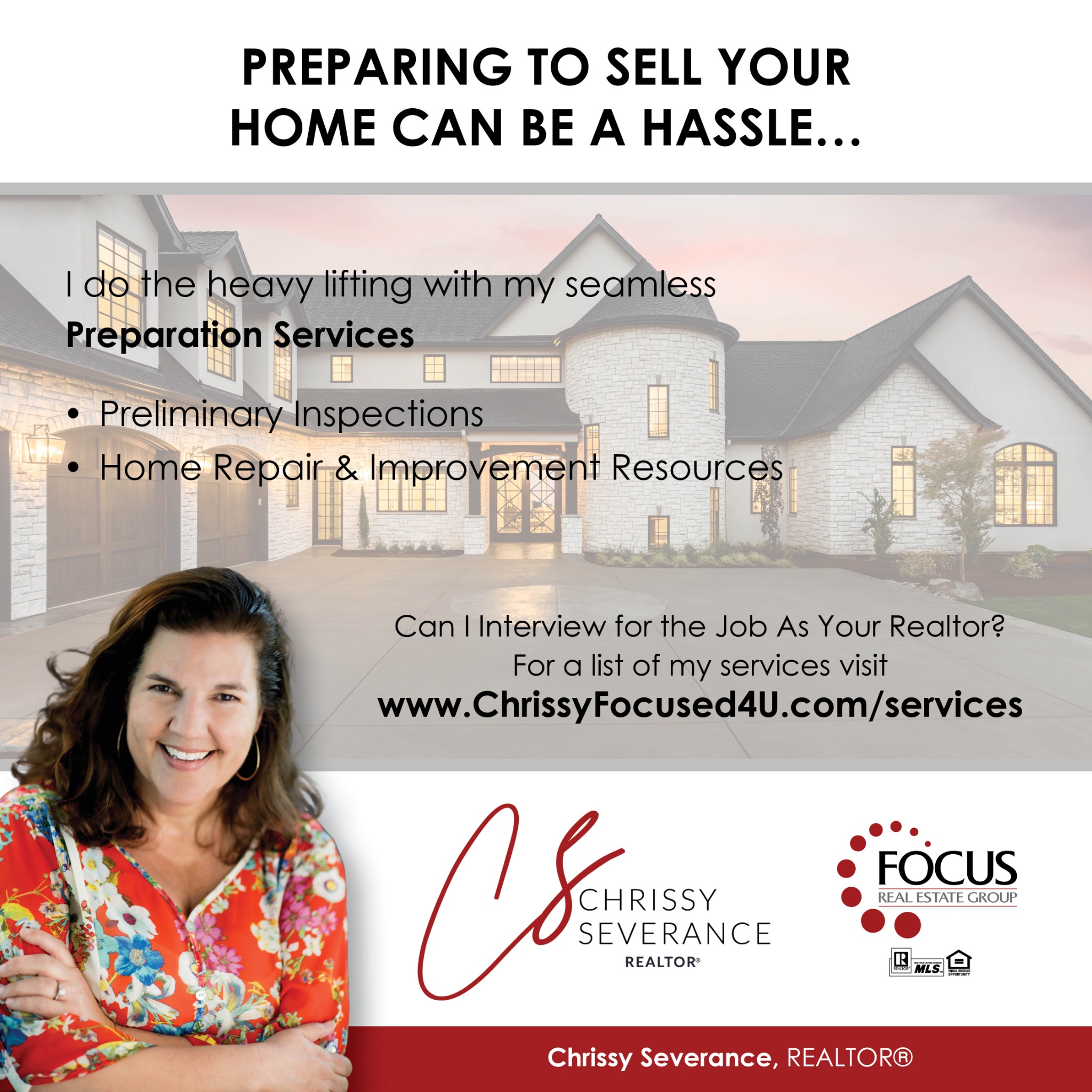 Focus Real Estate Chrissy Severance Real Estate Agent ad creative