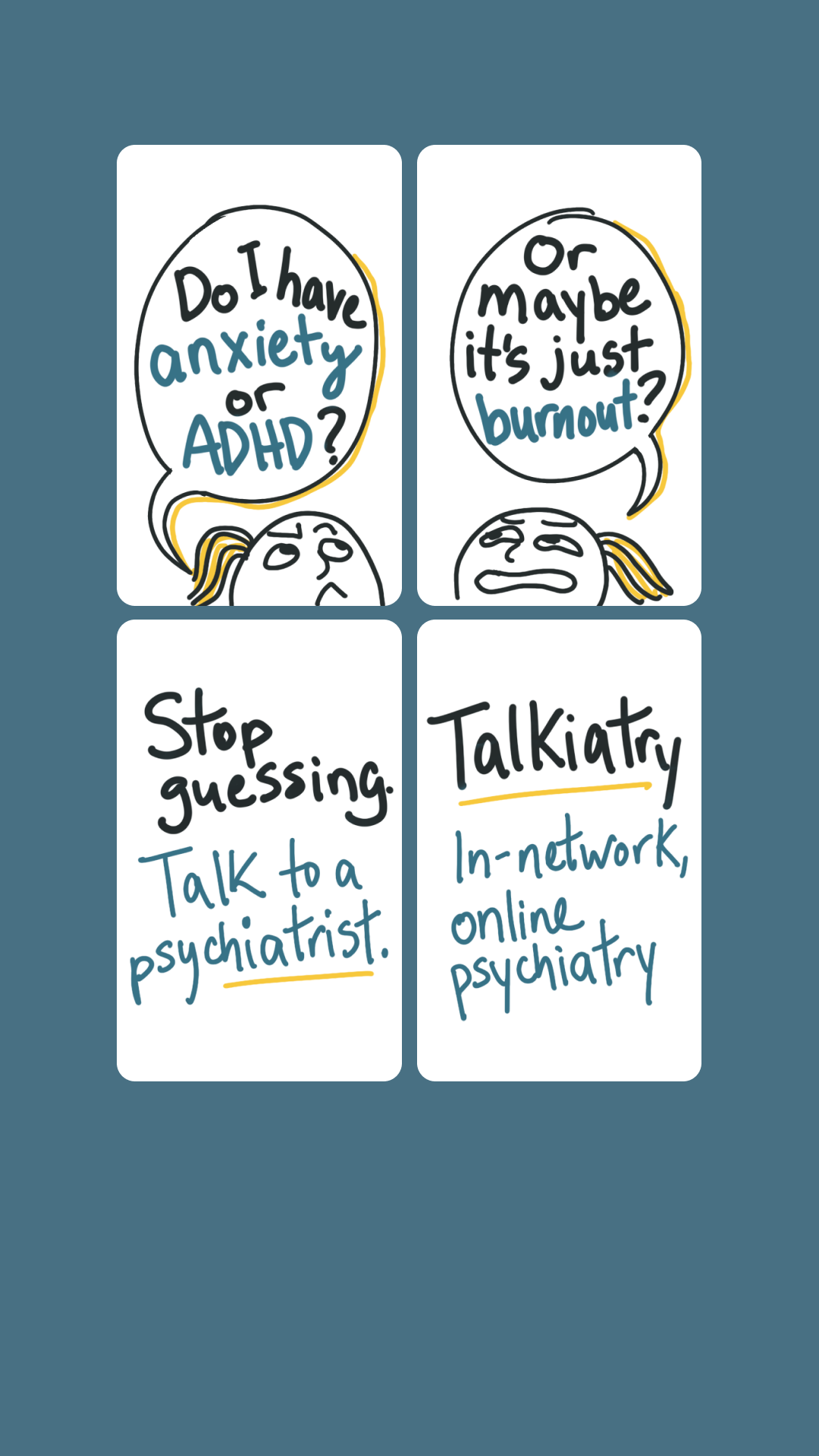 Talkiatry Psychiatrist ad creative