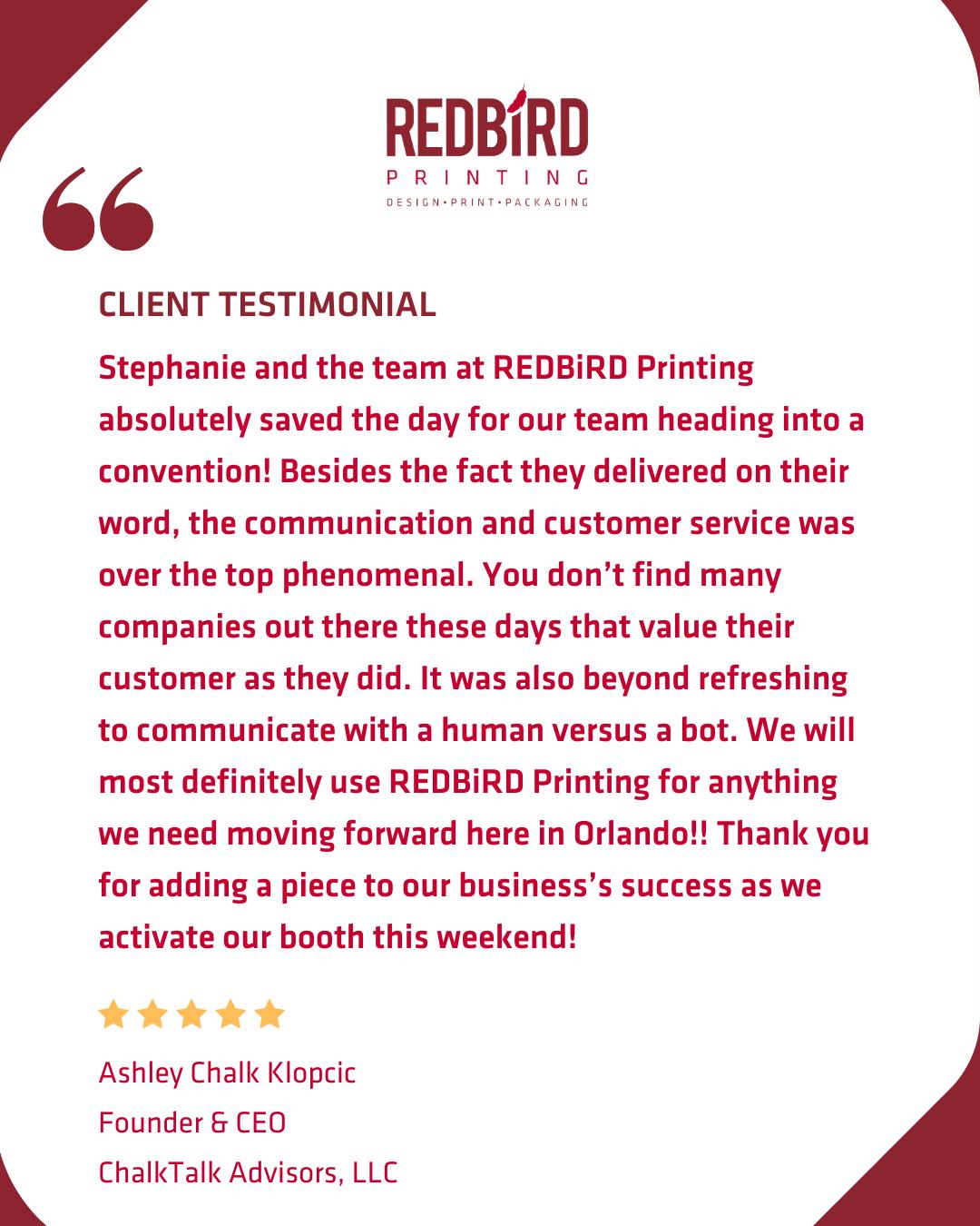 Orlando Print Shop | Online Printing Services | REDBiRD PRINTING