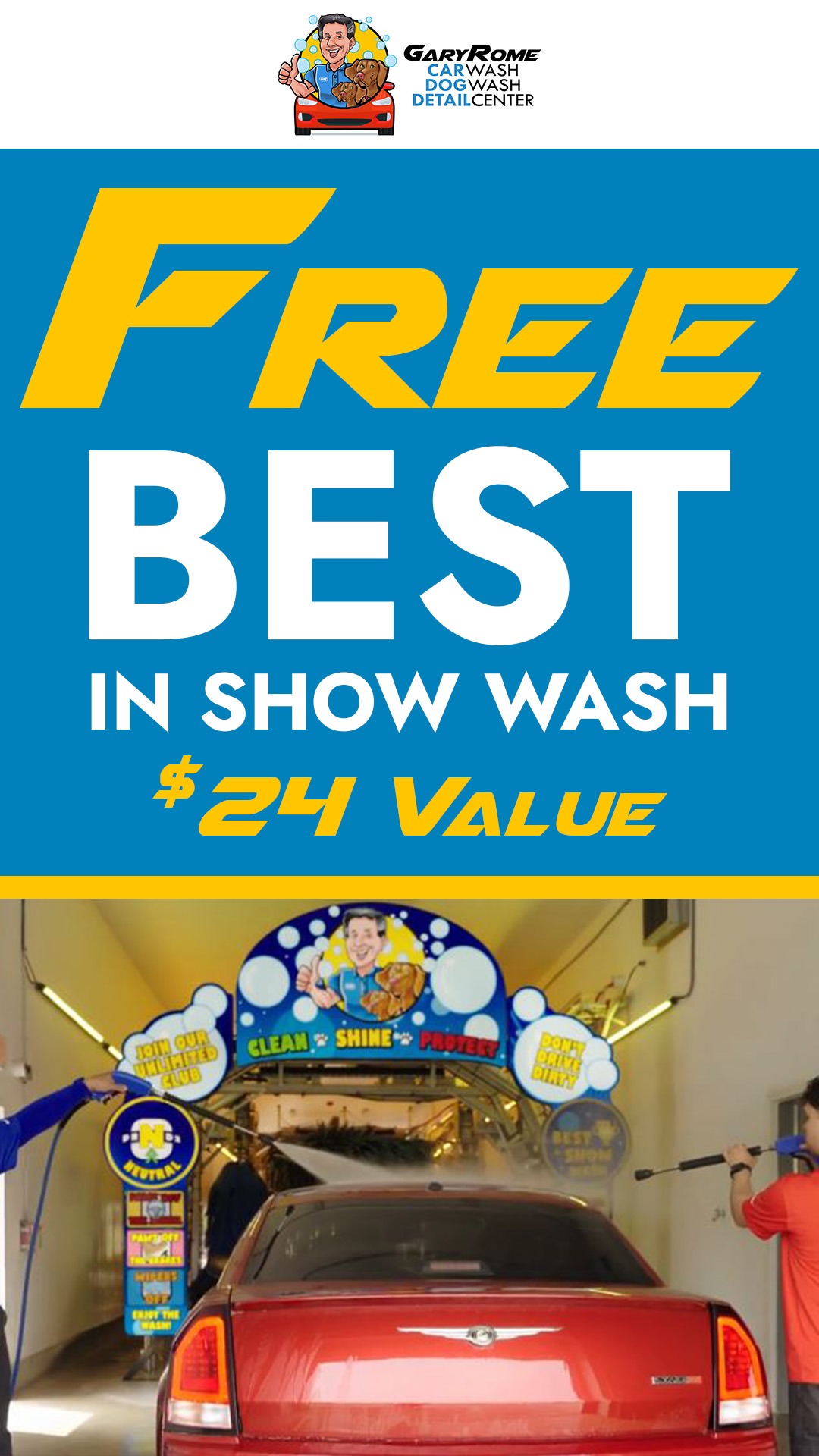 Get a FREE Best In Show Car Wash ($24 Value)!