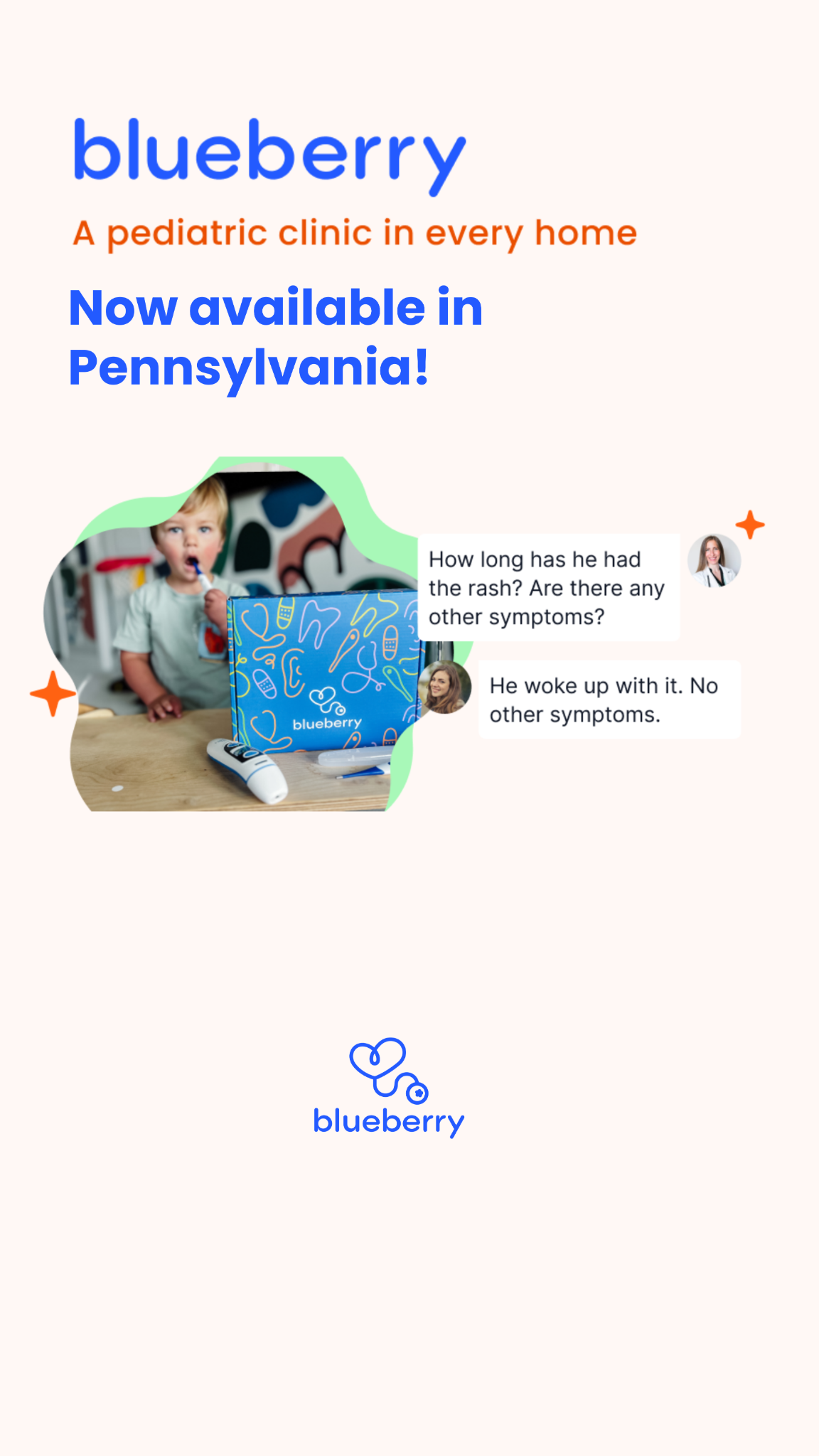 Blueberry Pediatrics Pediatrician ad creative