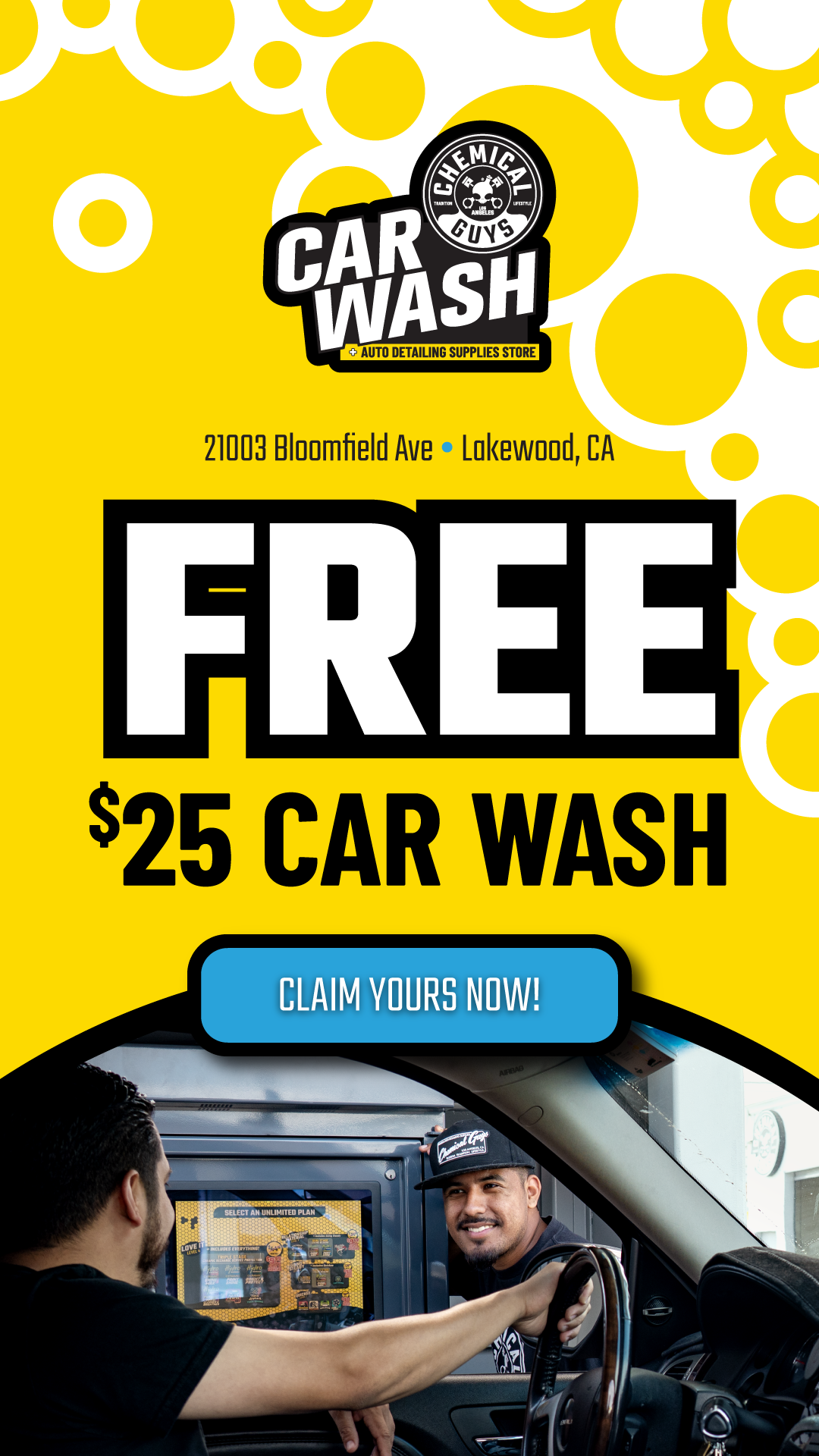 Claim A FREE Car Wash