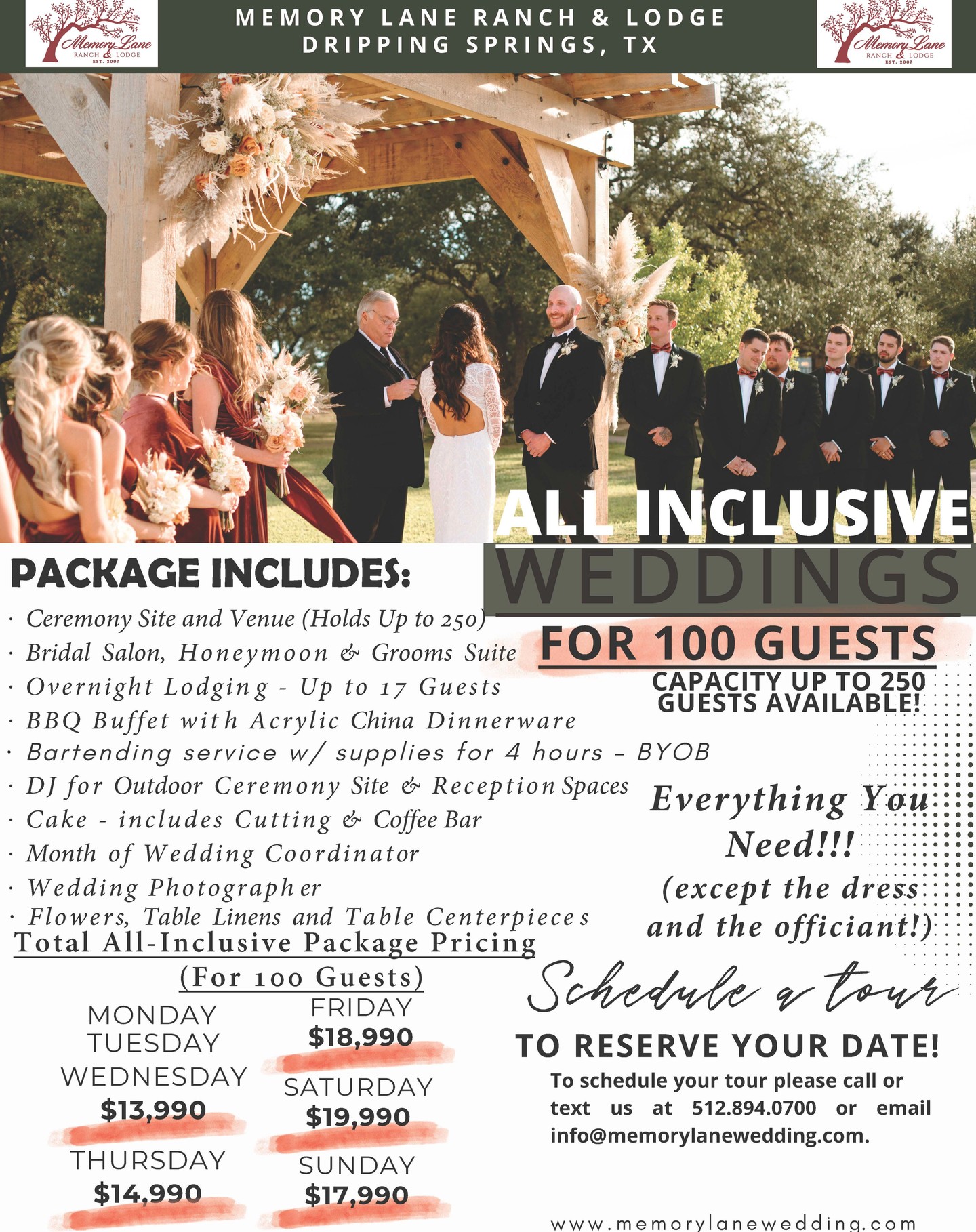 Memory Lane Ranch and Lodge Event Venue ad creative