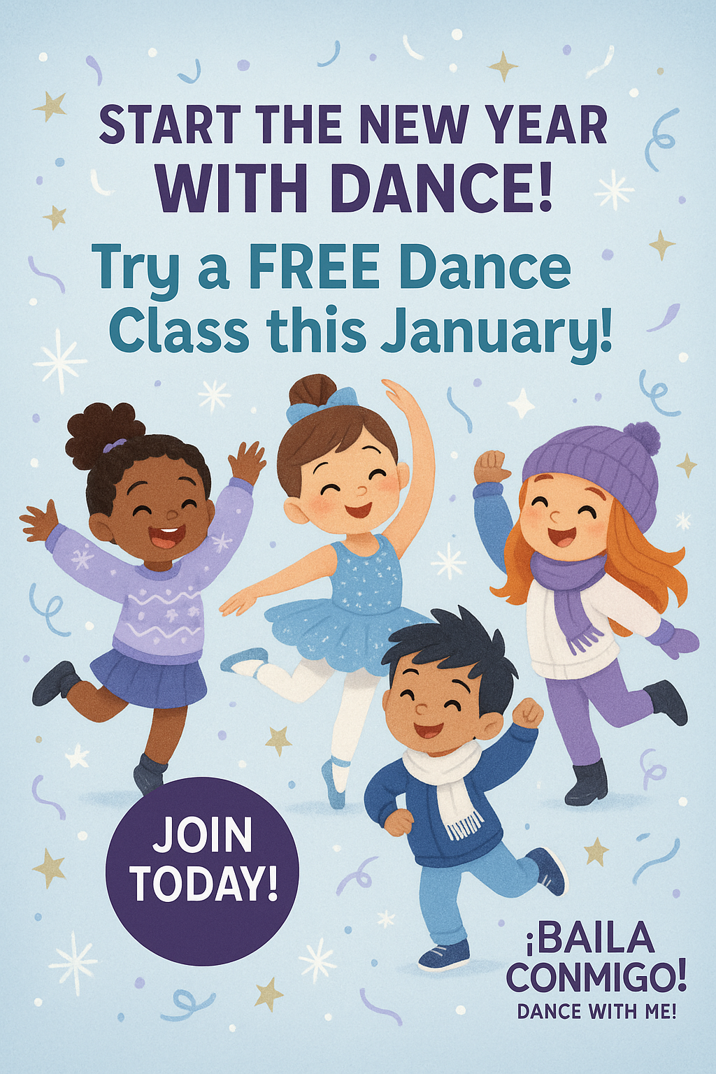 Baila Conmigo/Dance With Me Dance Studio ad creative