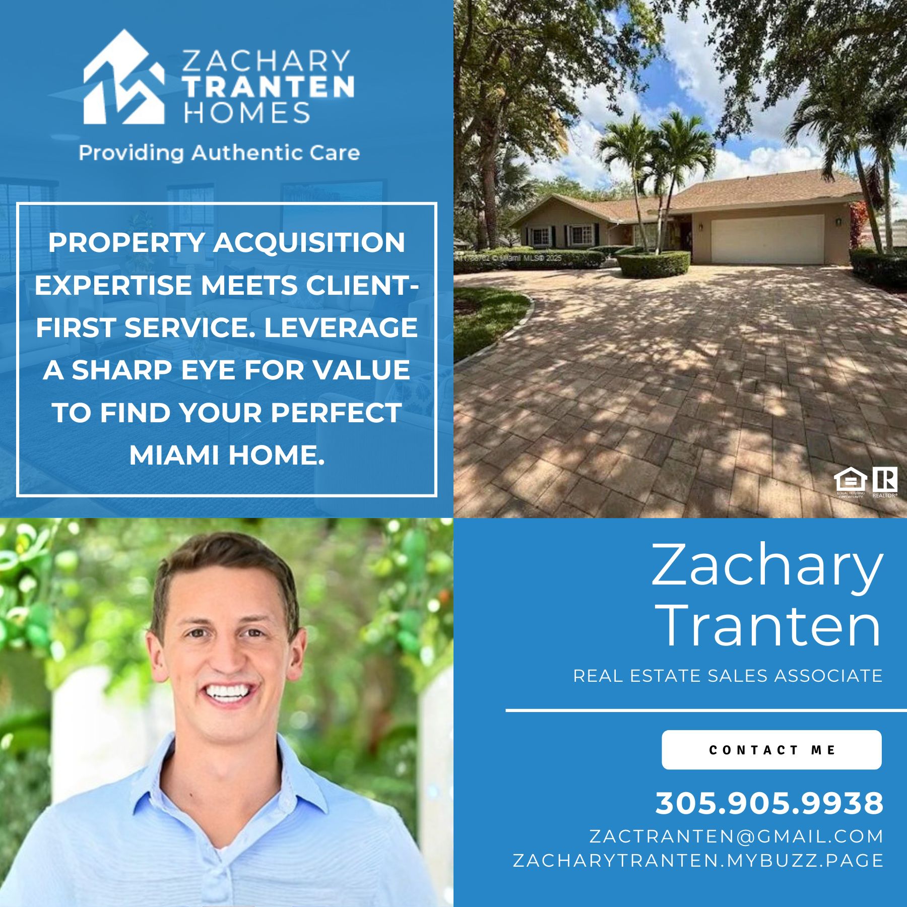 Zachary Tranten PA, Realtor Real Estate Agent ad creative