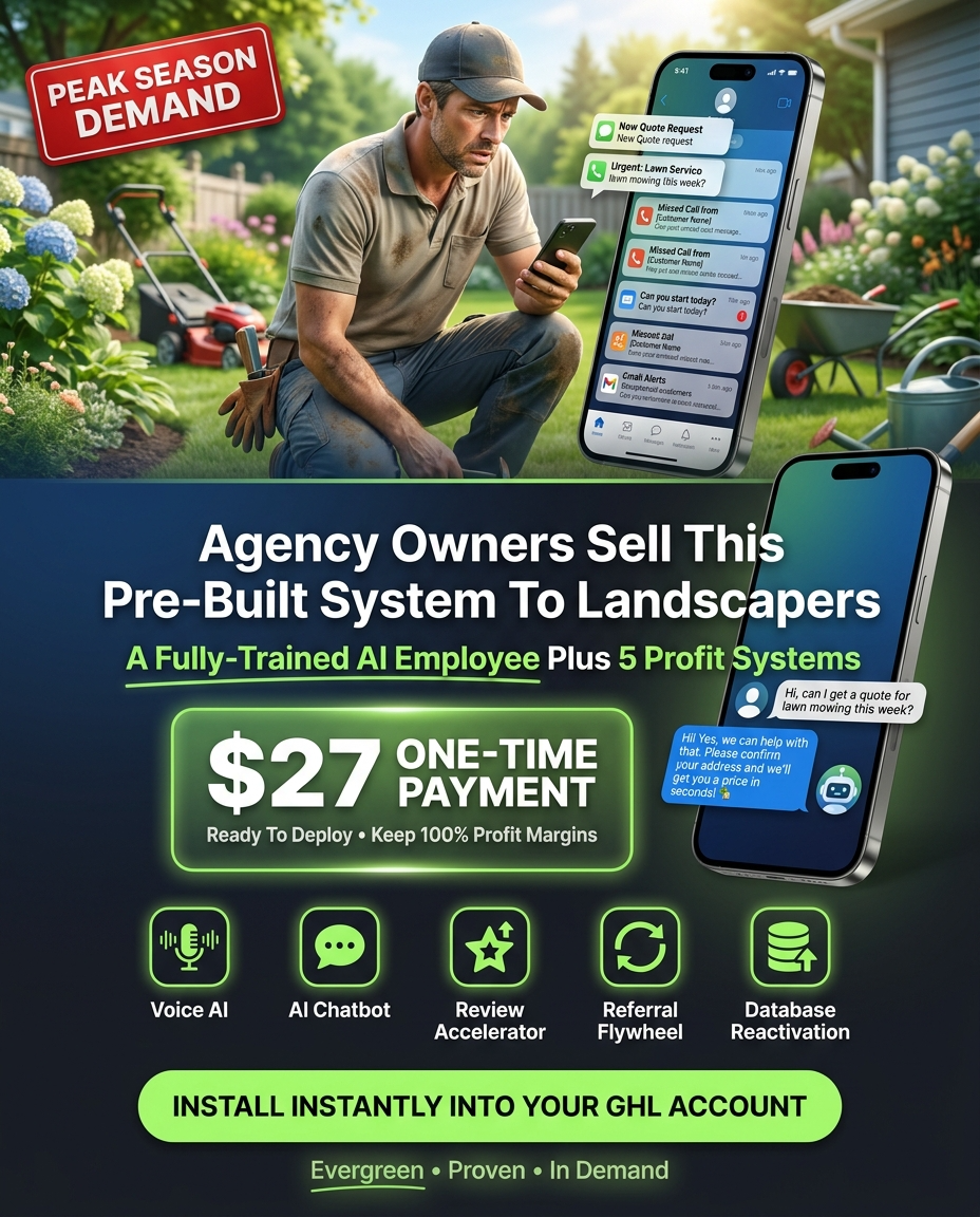 Landscaper AI Employee & Full Automation Pack - $27 Today (Brand New)
