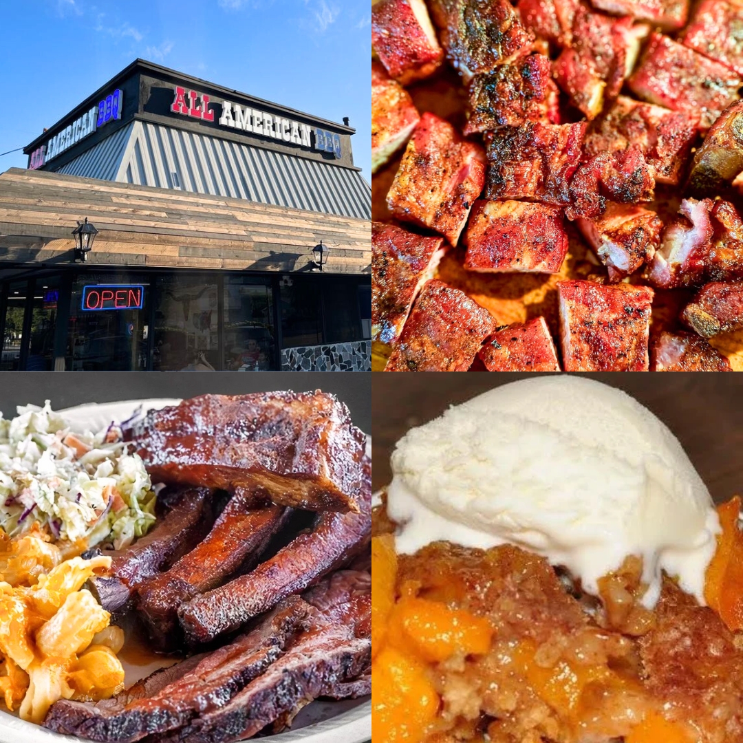 All American BBQ "Barbecue" Smoked Ribs & Mesquite Fire Pit Catering ad creative