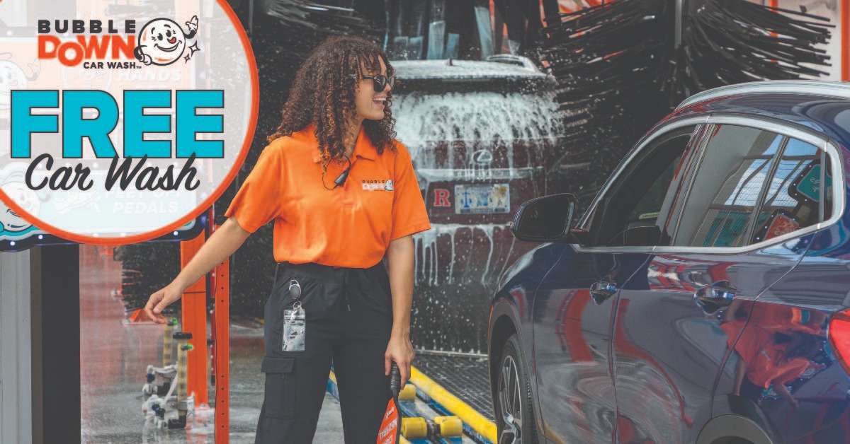 Bubble Down Car Wash ad creative