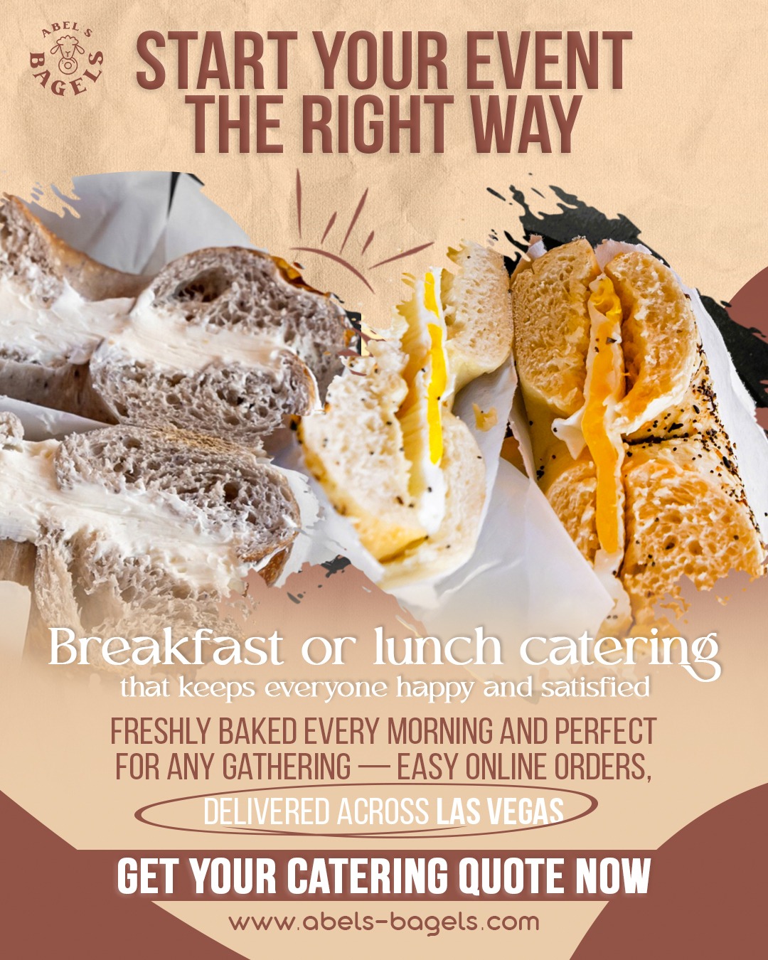 Abel's Bagels Catering ad creative