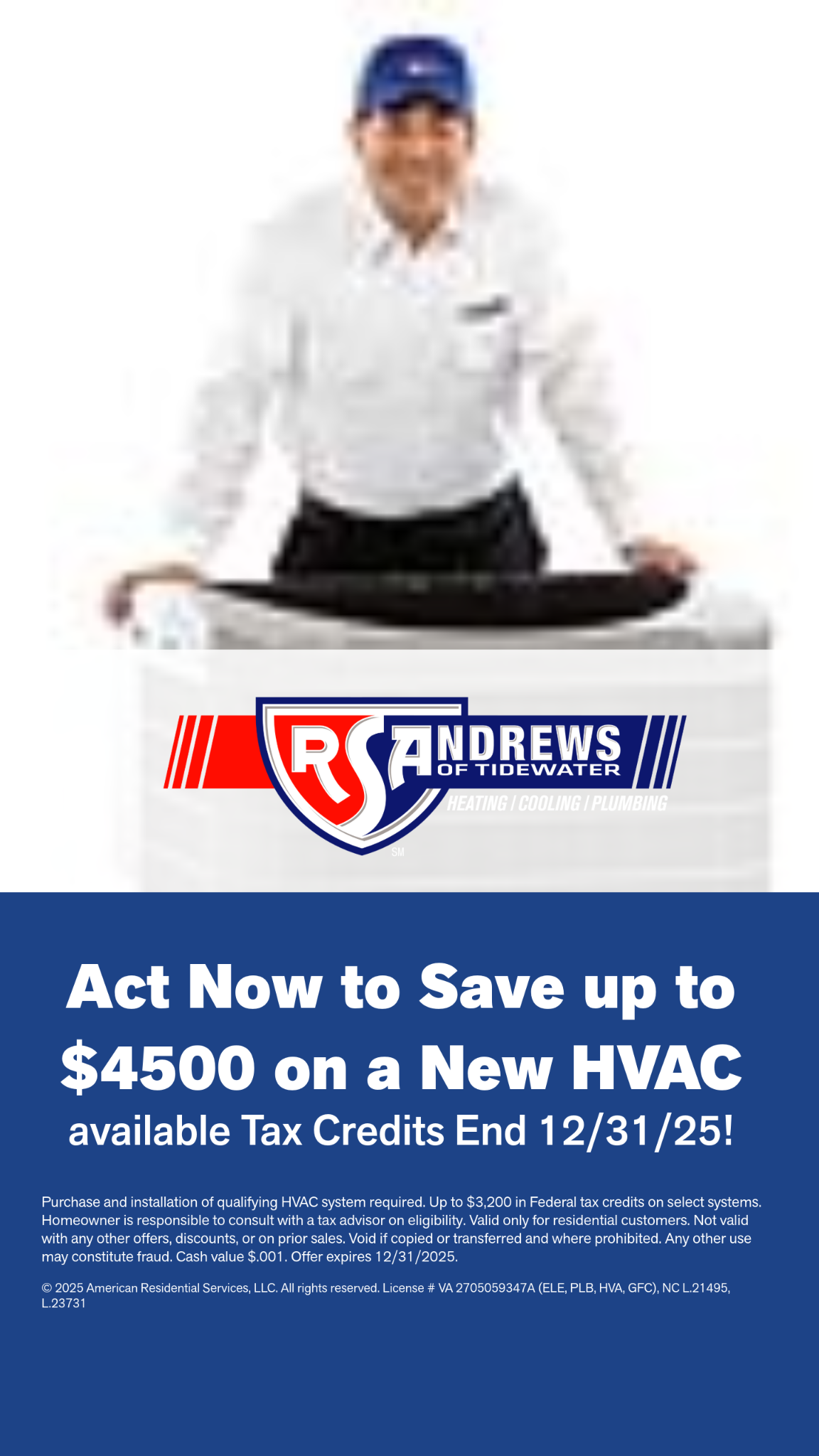 Ends 12/31—Save $4,500 on a New HVAC