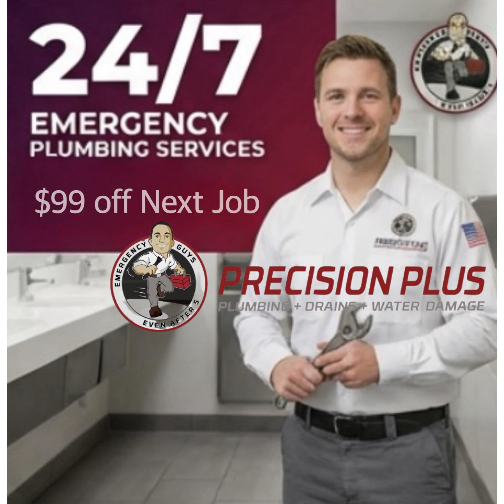 Precision Plus Services Plumber ad creative