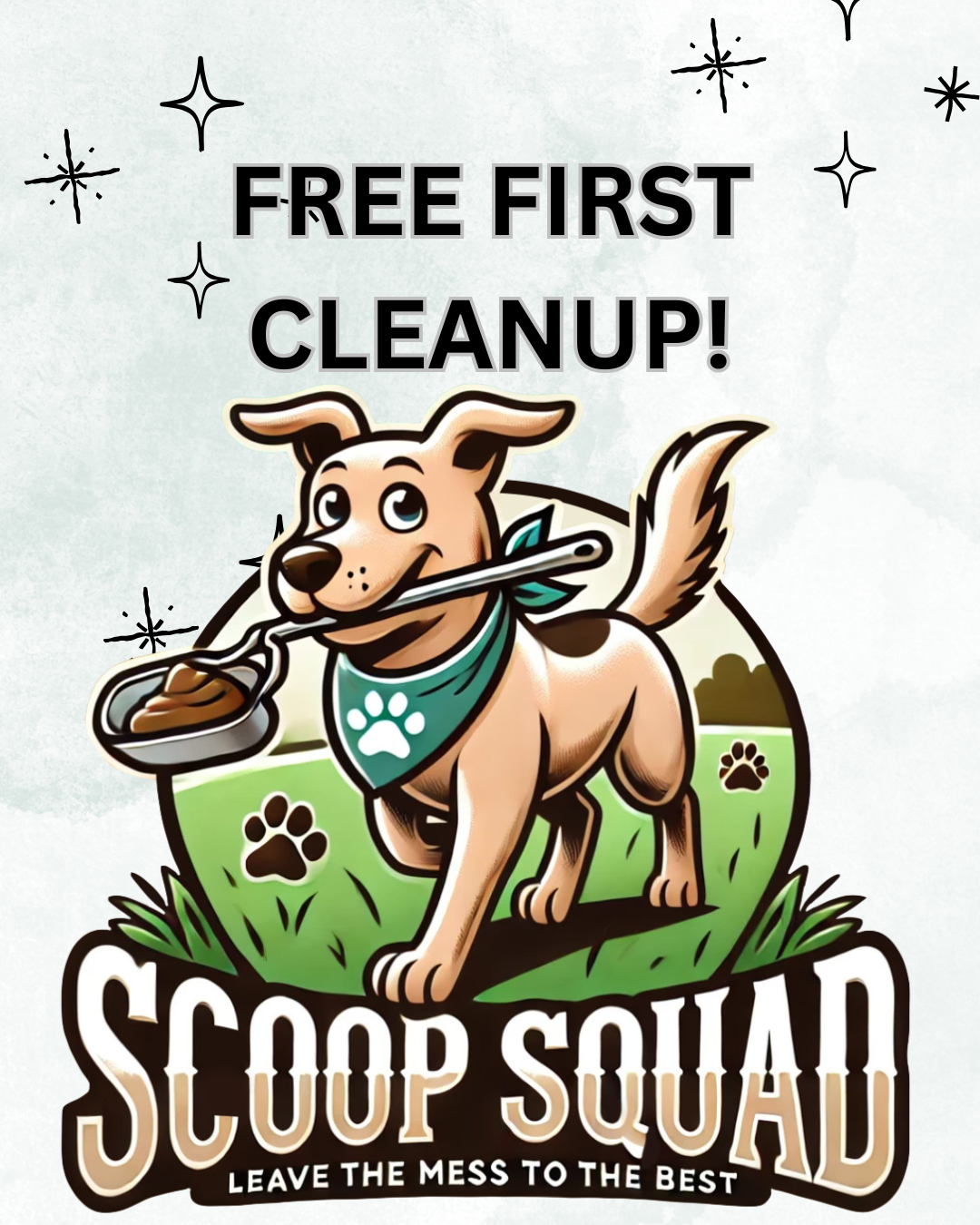 Scoop Squad Visalia Lawn Care ad creative