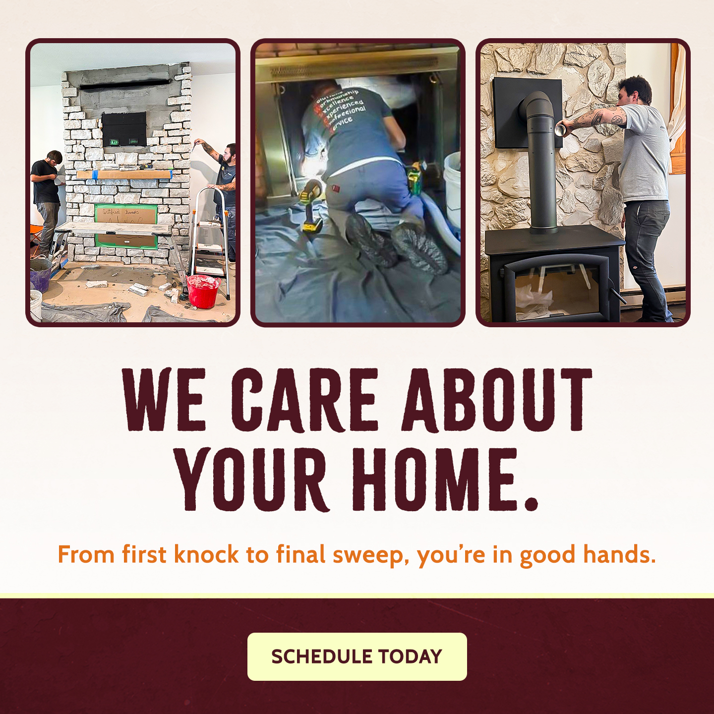 Certified Sweeps Chimney Professionals General Contractor ad creative