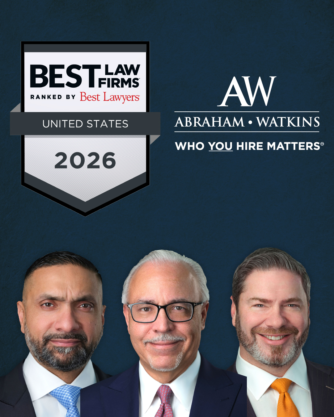 Abraham Watkins Law Firm Personal Injury ad creative