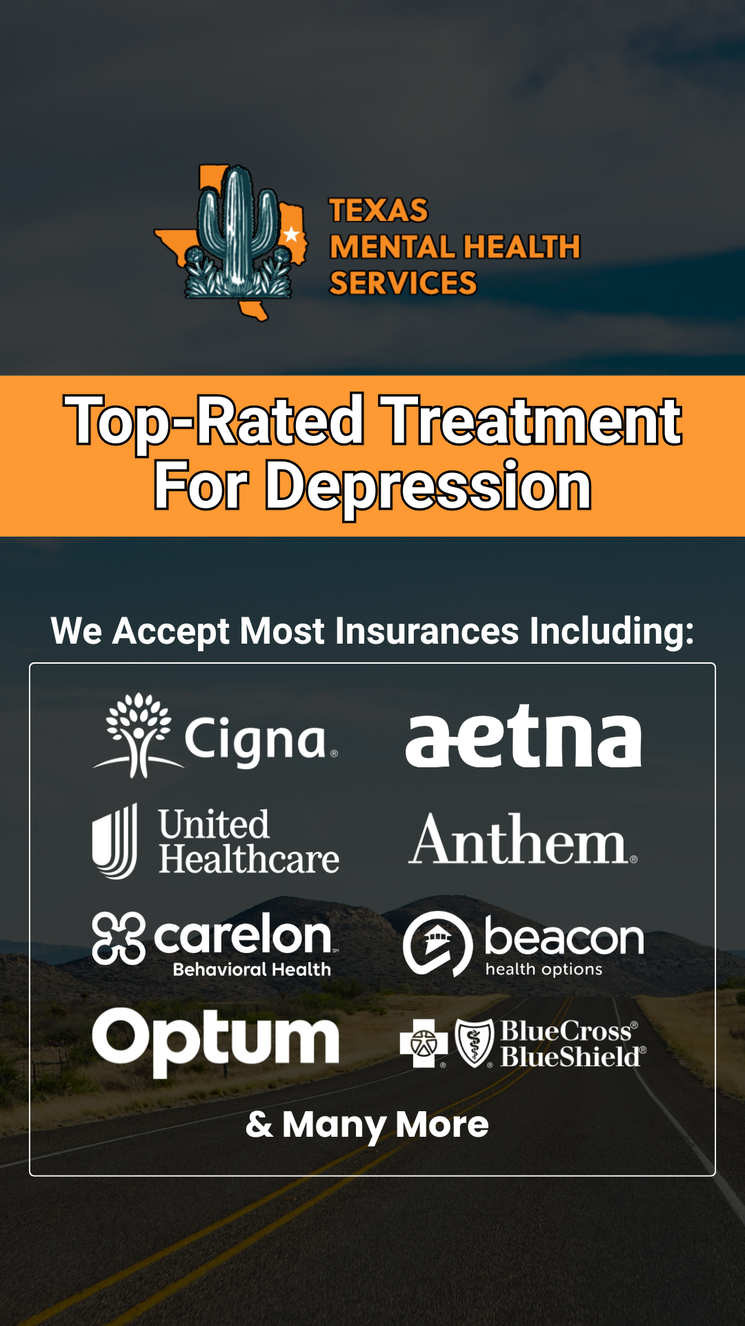 Texas Mental Health Services Therapist & Counselor ad creative