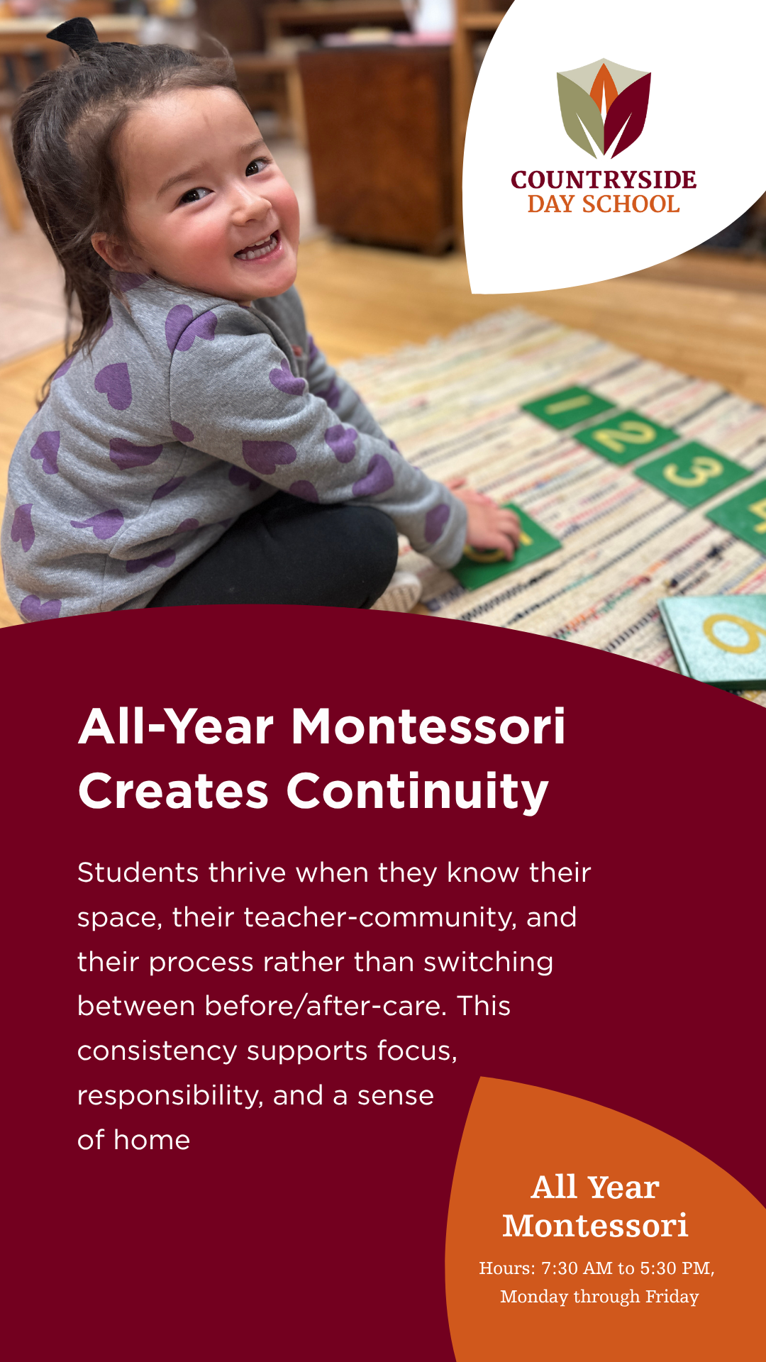 Countryside Day School Preschool ad creative