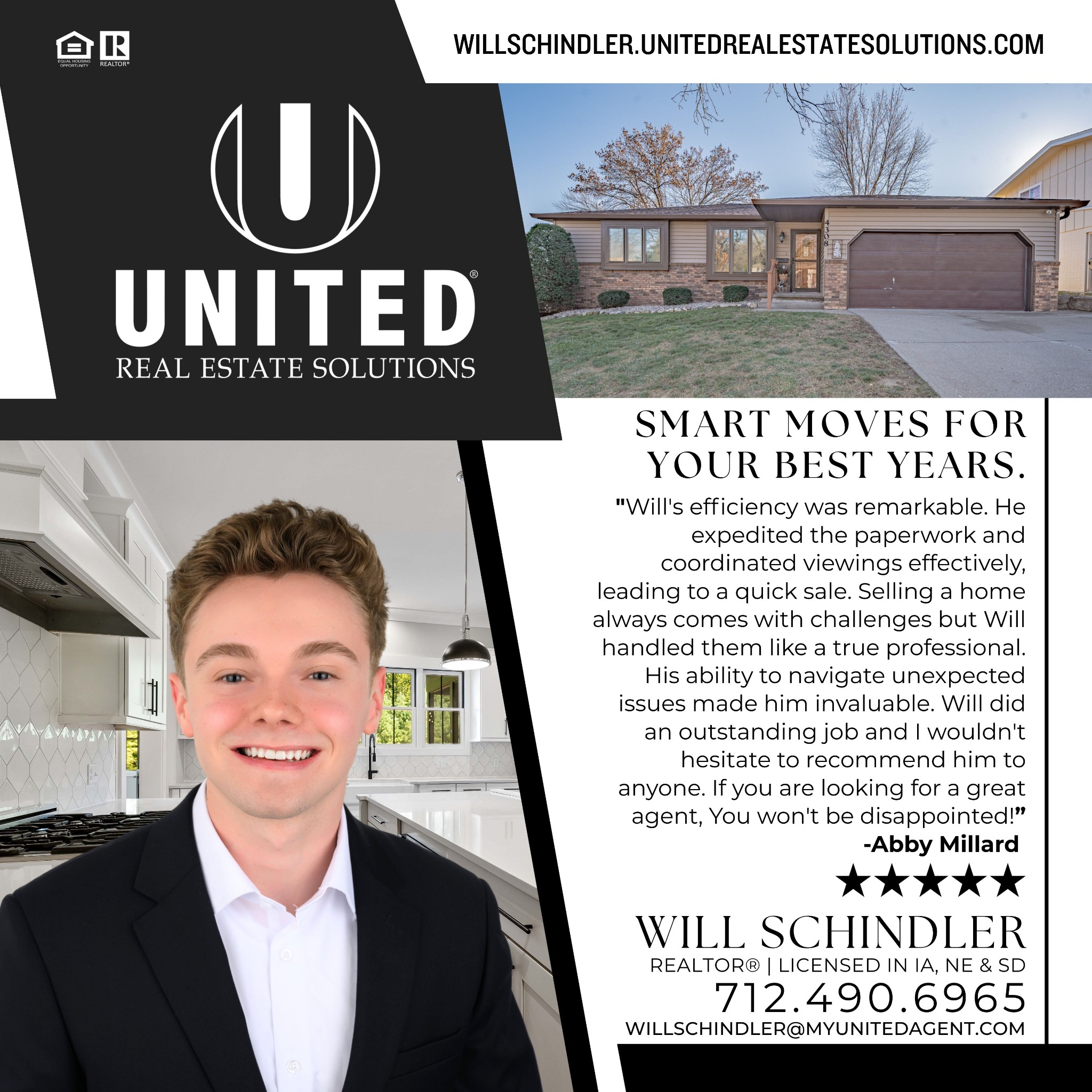 Will Schindler - United Real Estate Solutions Real Estate Agent ad creative