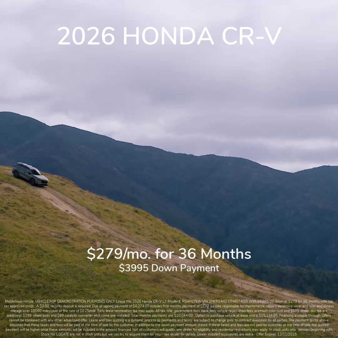 Middletown Honda Auto Dealer ad creative