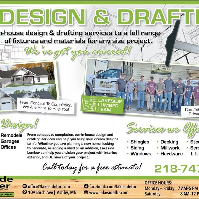 Lakeside Lumber General Contractor ad creative