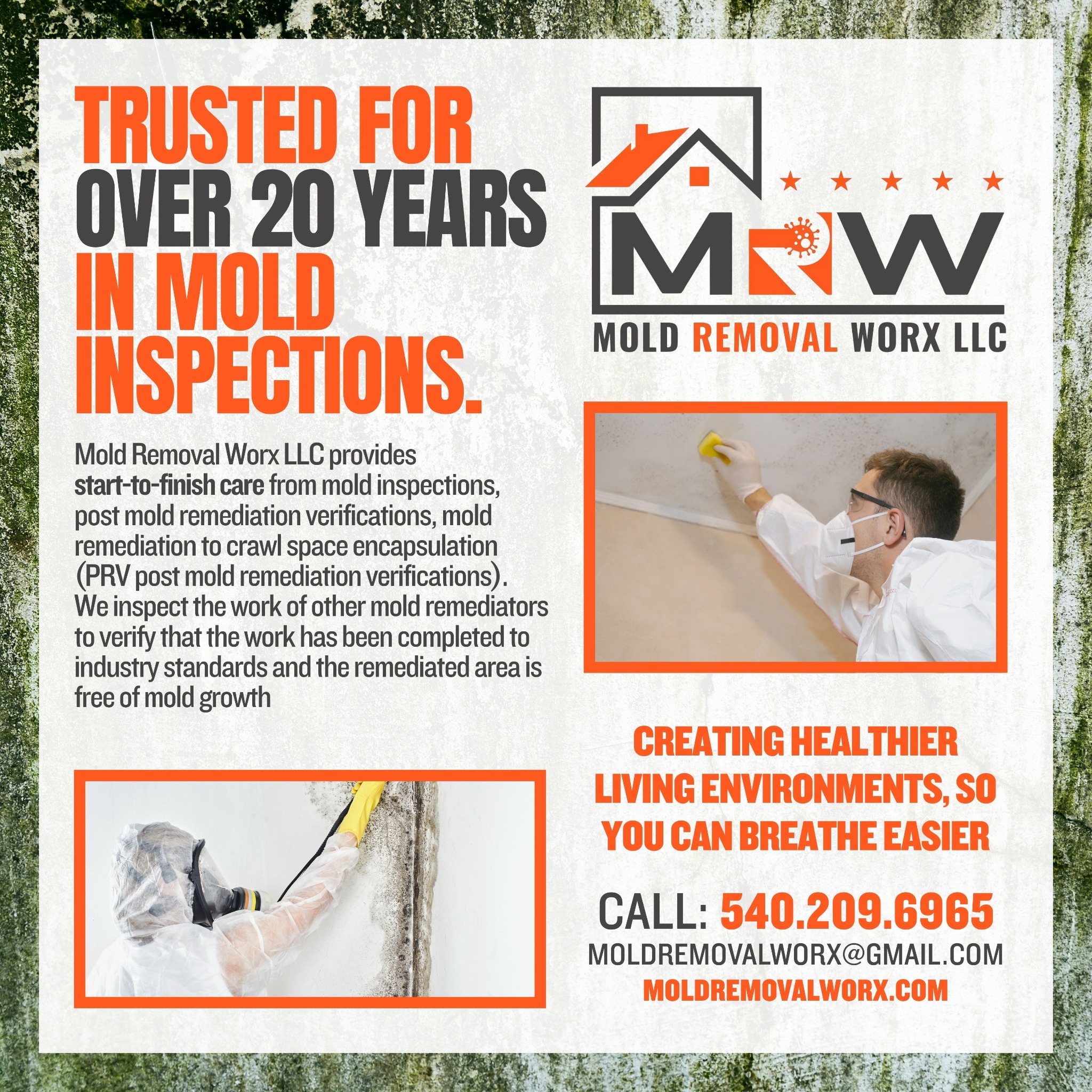 Mold Removal Worx LLC Water Damage Restoration ad creative