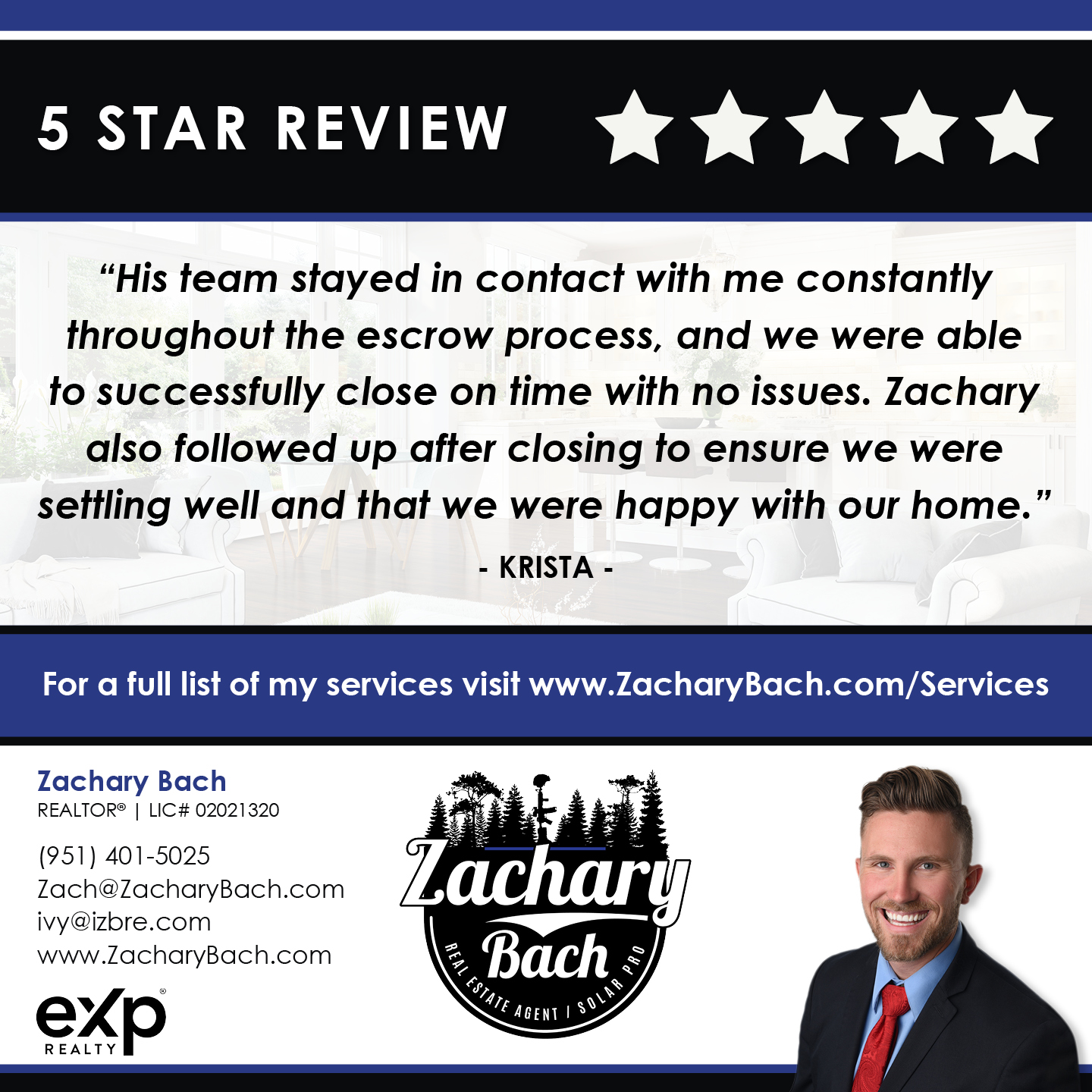 Zachary Bach Real Estate Agent and Solar Pro Real Estate Agent ad creative