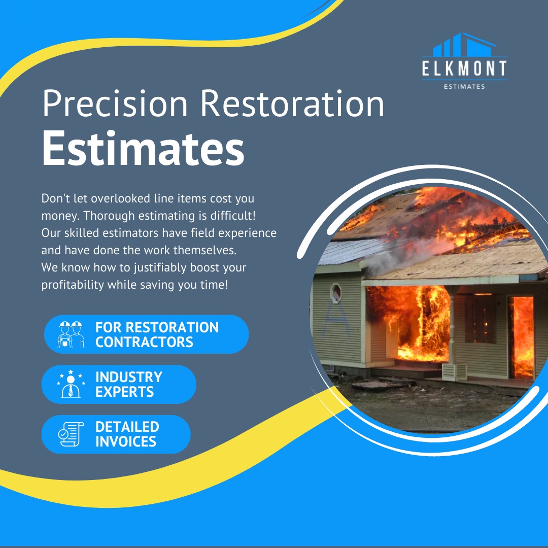 Elkmont Estimates Water Damage Restoration ad creative