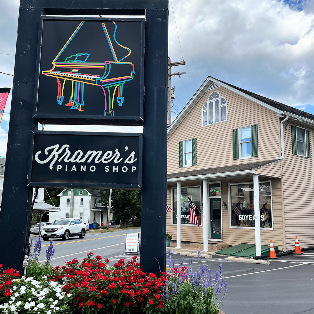 Kramer's Piano Shop Music School ad creative