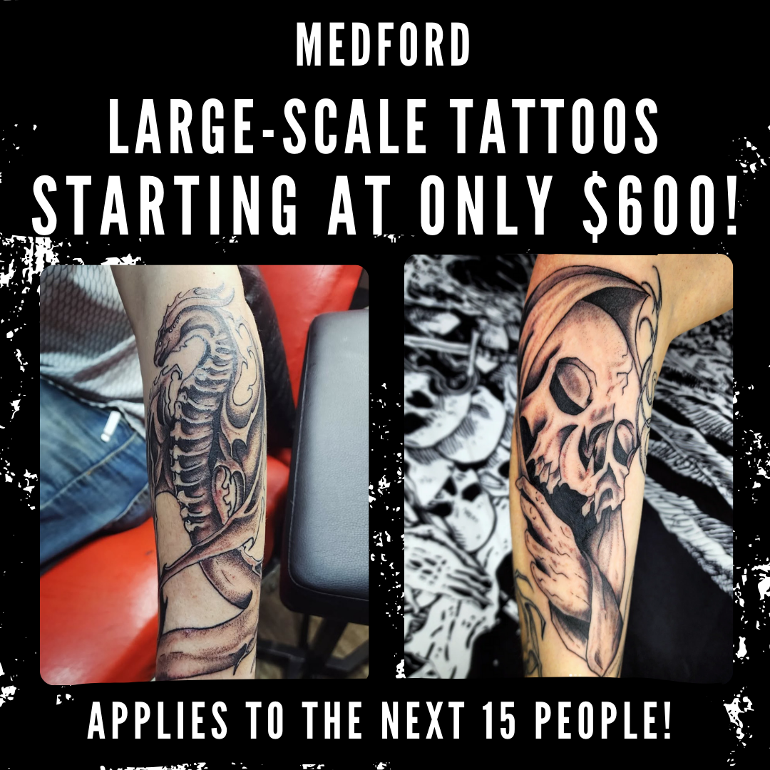 💥 SAVE $400 ON LARGE-SCALE TATS!