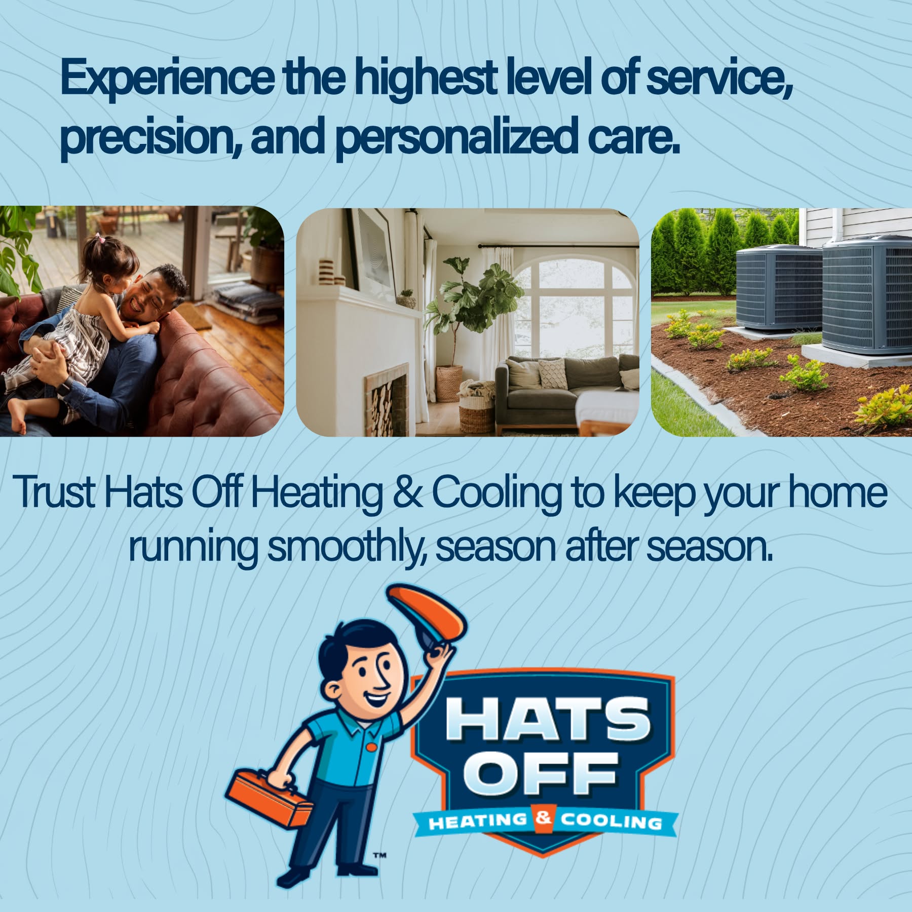 Hats Off Heating & Cooling HVAC ad creative