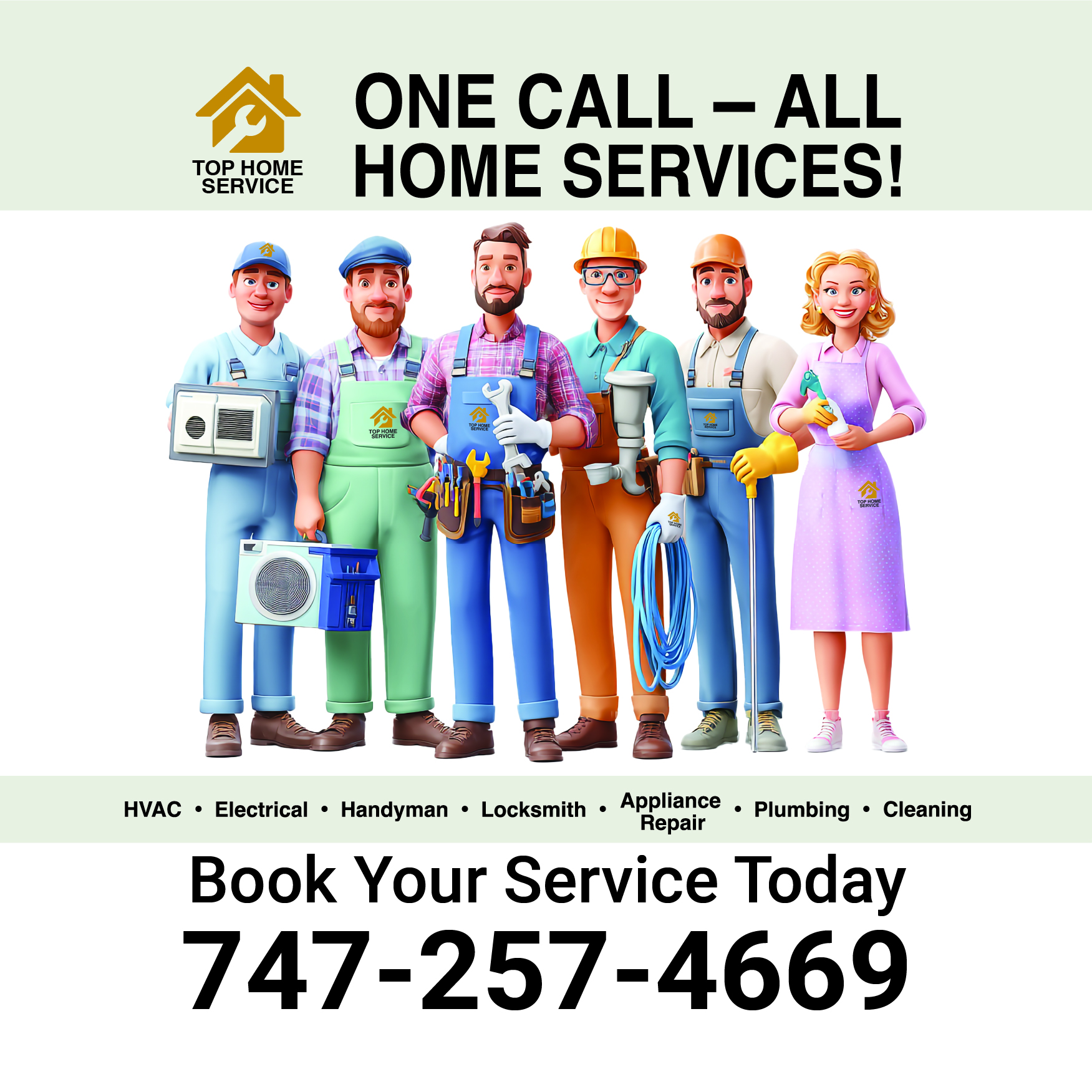 Top Home Service General Contractor ad creative
