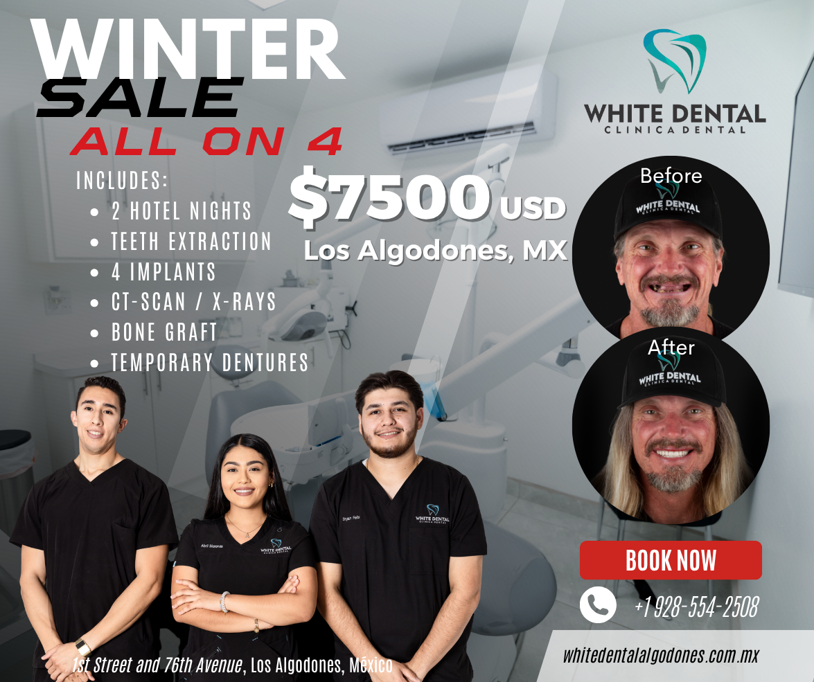 White Dental Clinic Implant Dentist ad creative