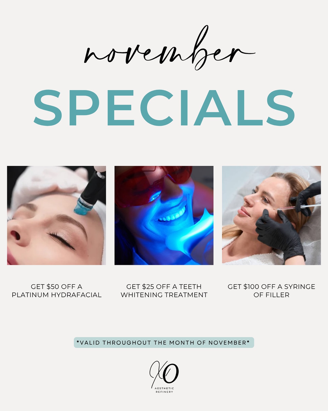 XO Aesthetic Refinery Med Spa ad creative
