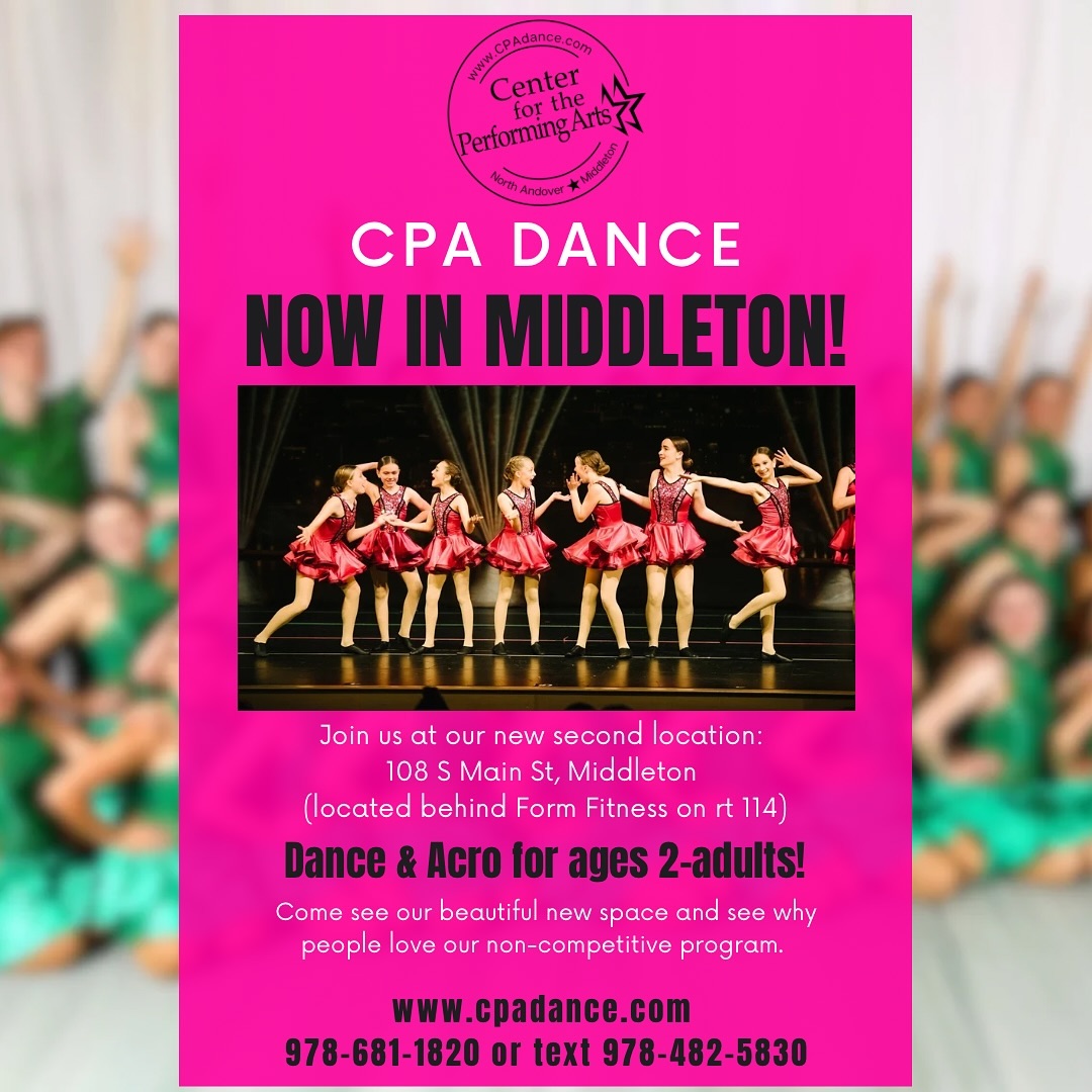 Center for the Performing Arts, North Andover Dance Studio ad creative