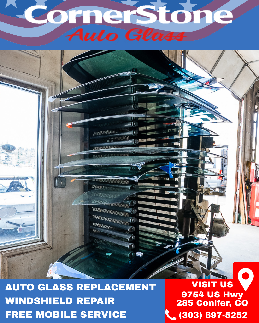 Cornerstone Auto Glass Auto Body Shop ad creative