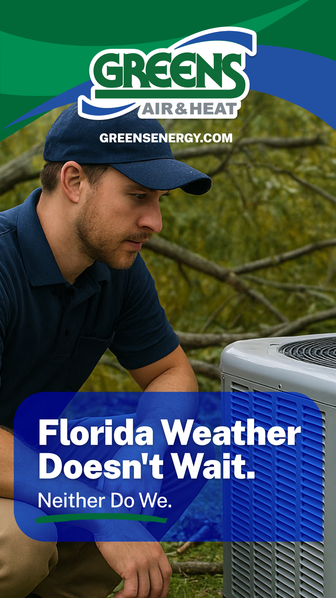 Greens Energy Services HVAC ad creative