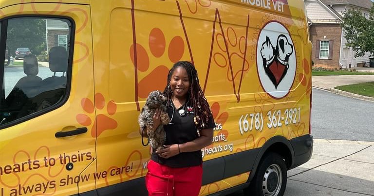 Two Beating Hearts Mobile Veterinary Clinic Veterinarian ad creative