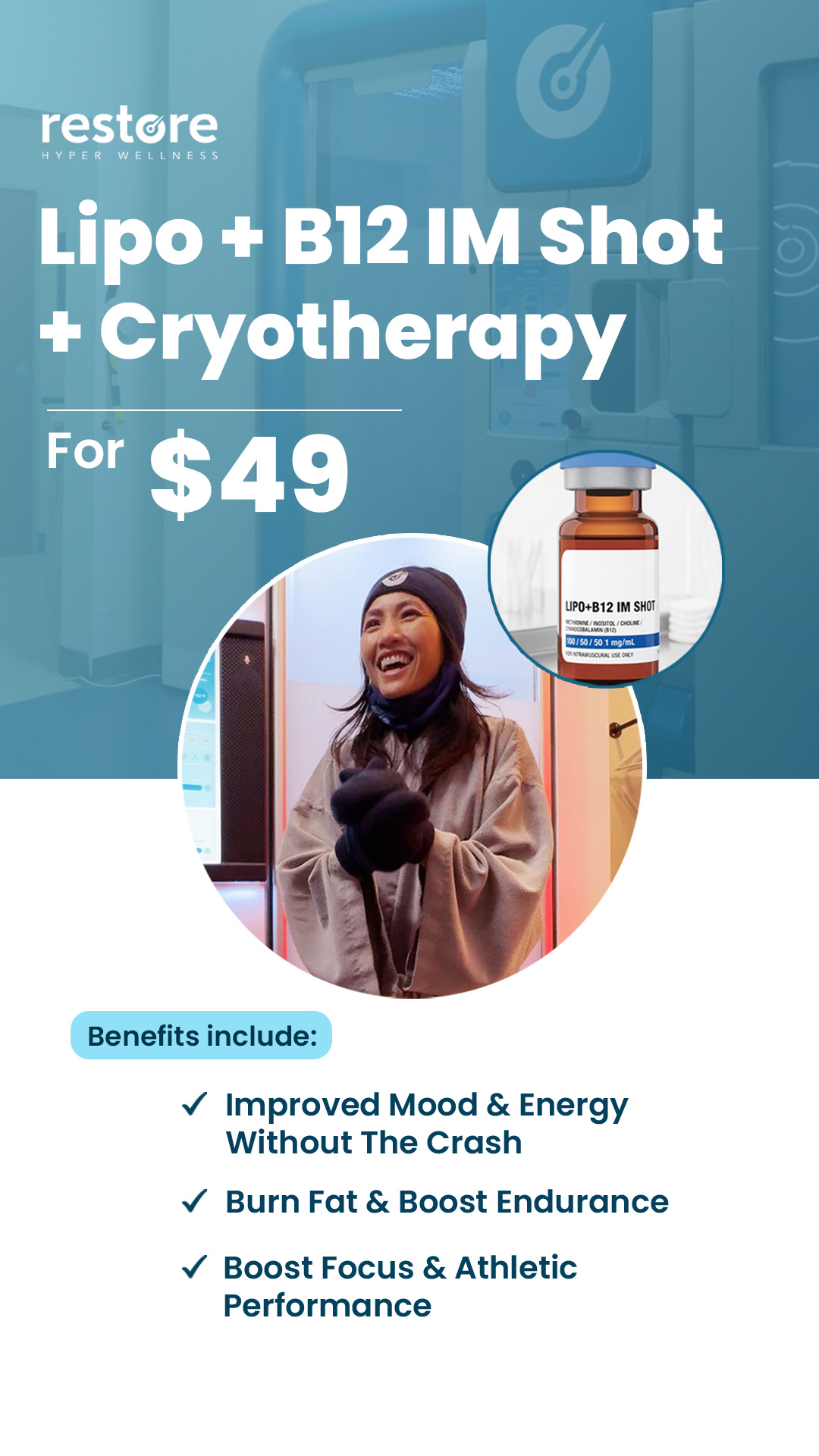 $49 B12 + Lipo Shot + Cryo