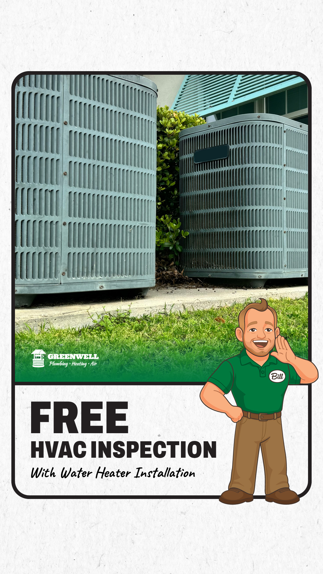 Greenwell Plumbing Heating & Air HVAC ad creative