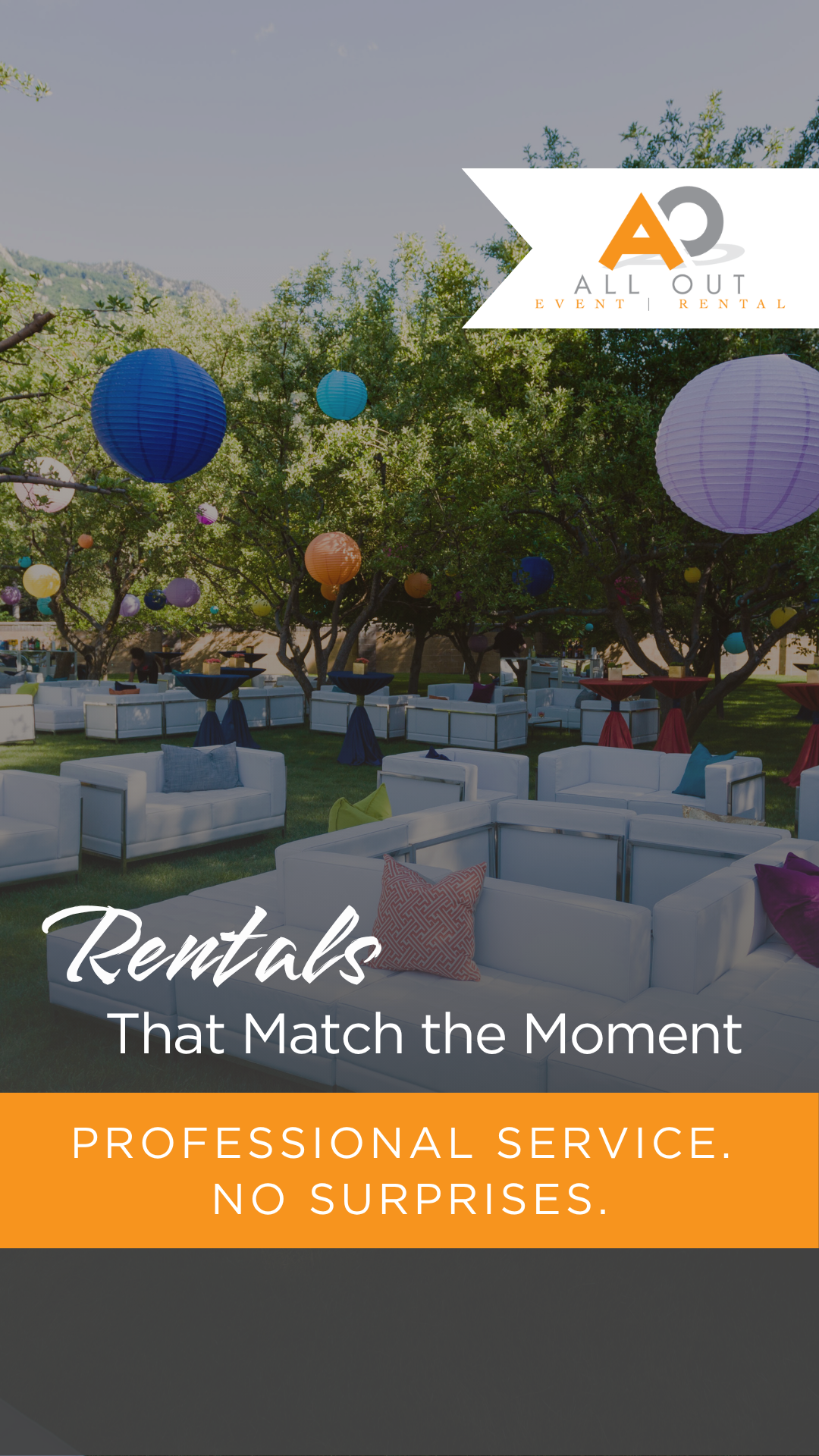 All Out Event Rental Party Rental ad creative