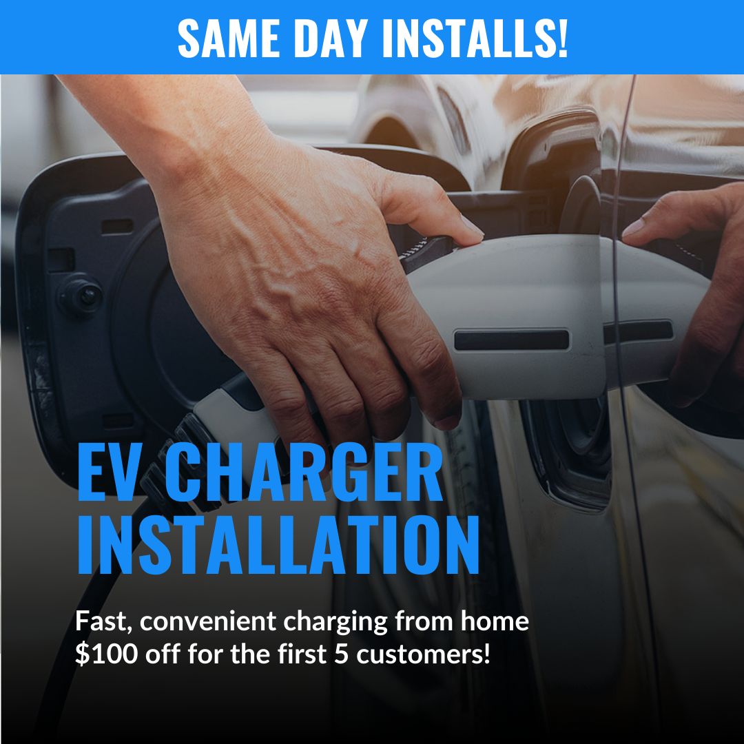 $100 Off EV Charger Installs –  This Week Only!
