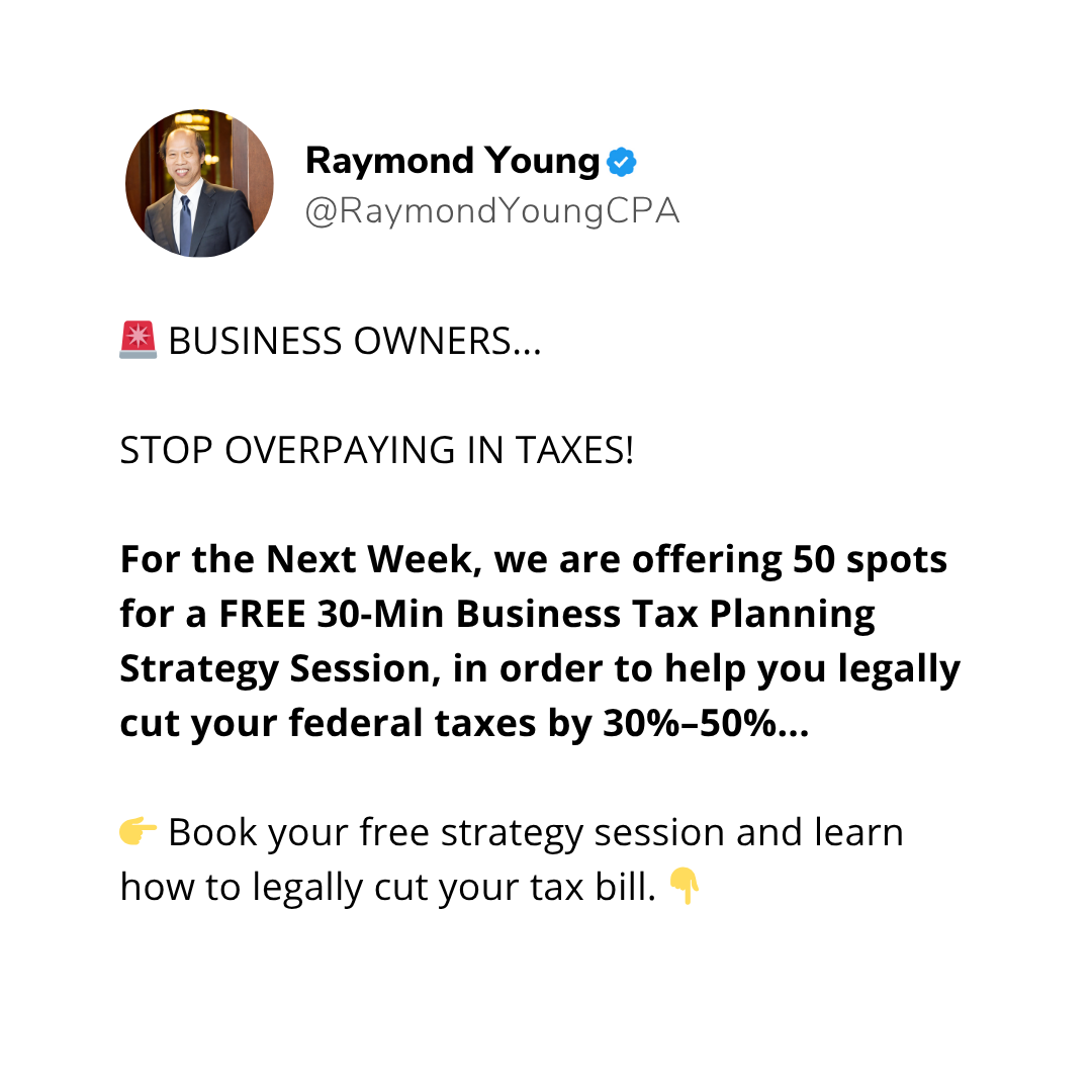 FREE 30-Min Business Tax Planning Strategy Session