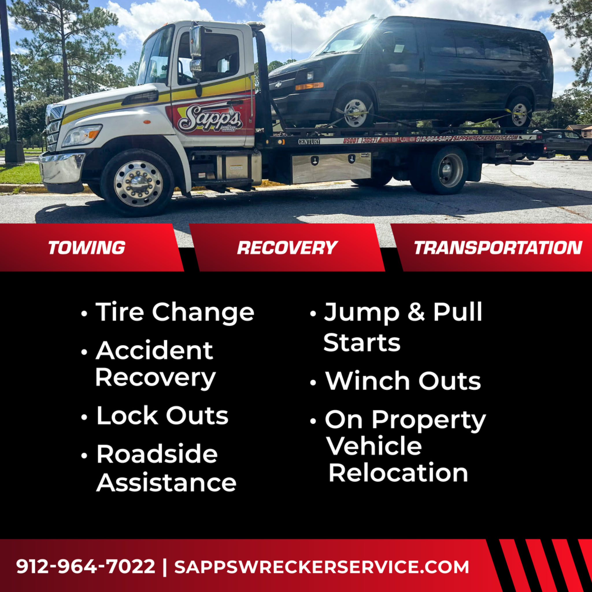 Roadside Trouble? Call Sapp's Wrecker Service 